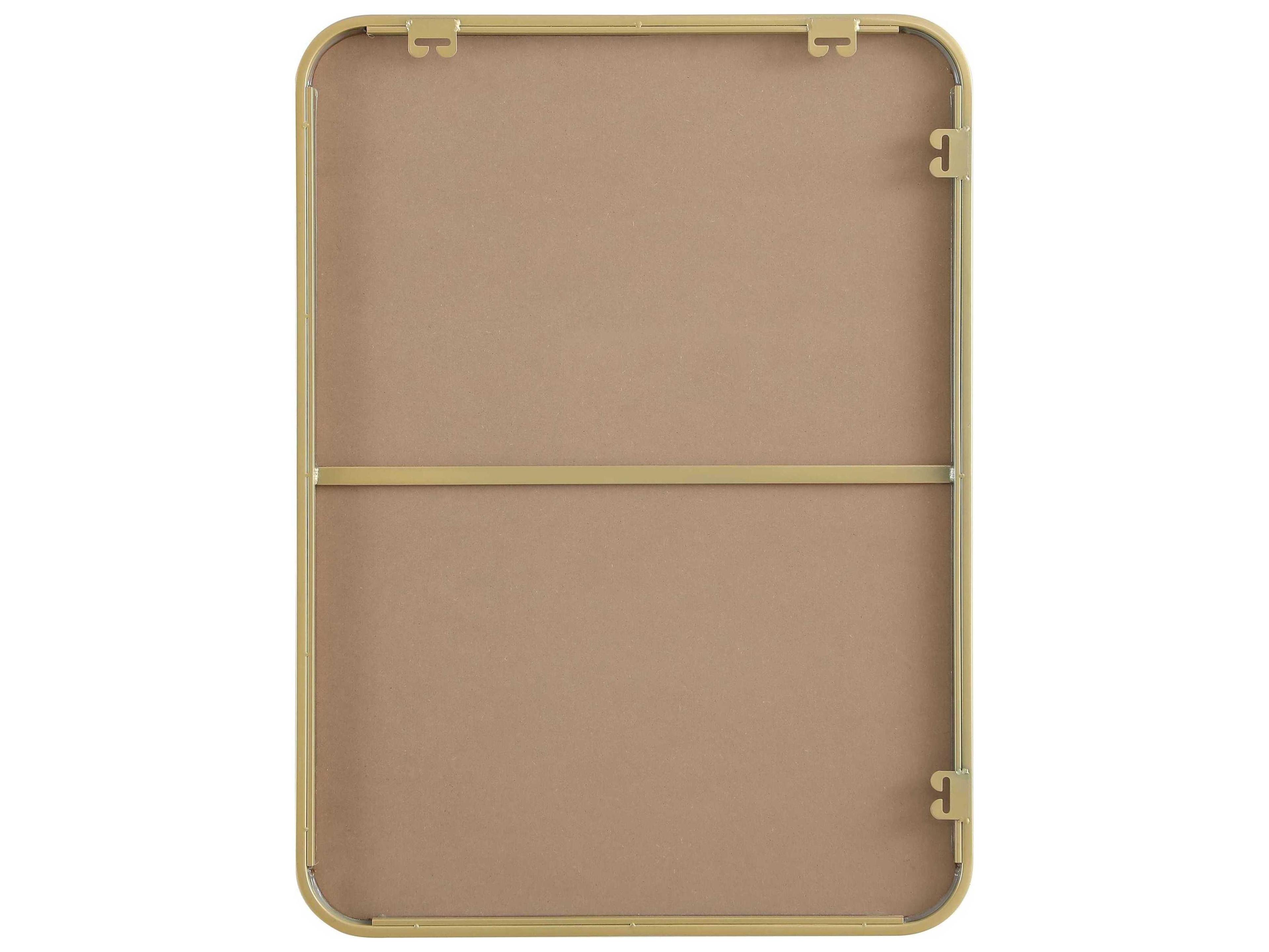 Elegant Lighting Remy Brass Rectangular Wall Mirror