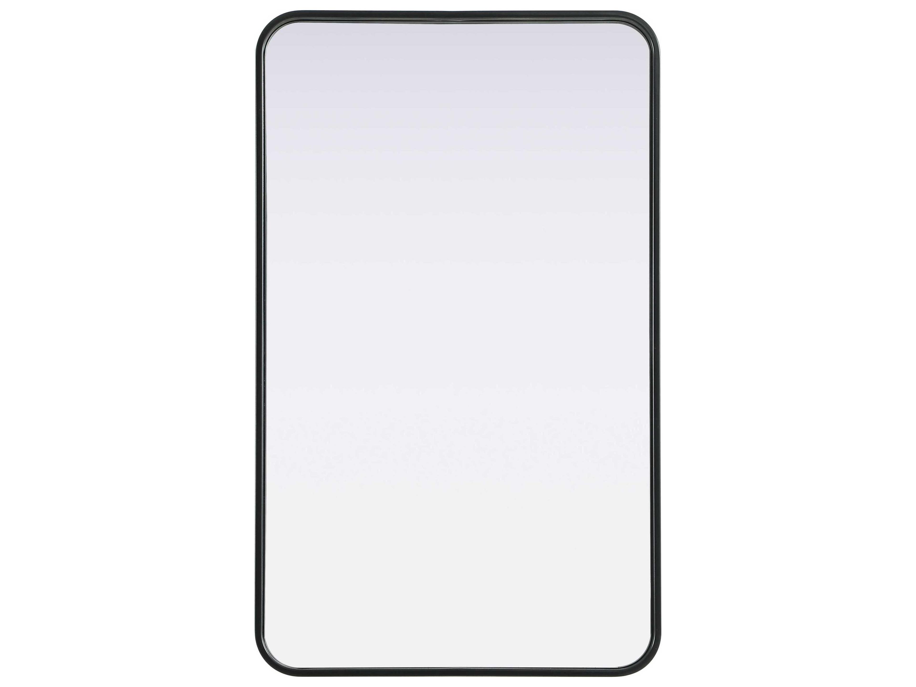 Elegant Lighting Remy Black Rectangular Wall Mirror