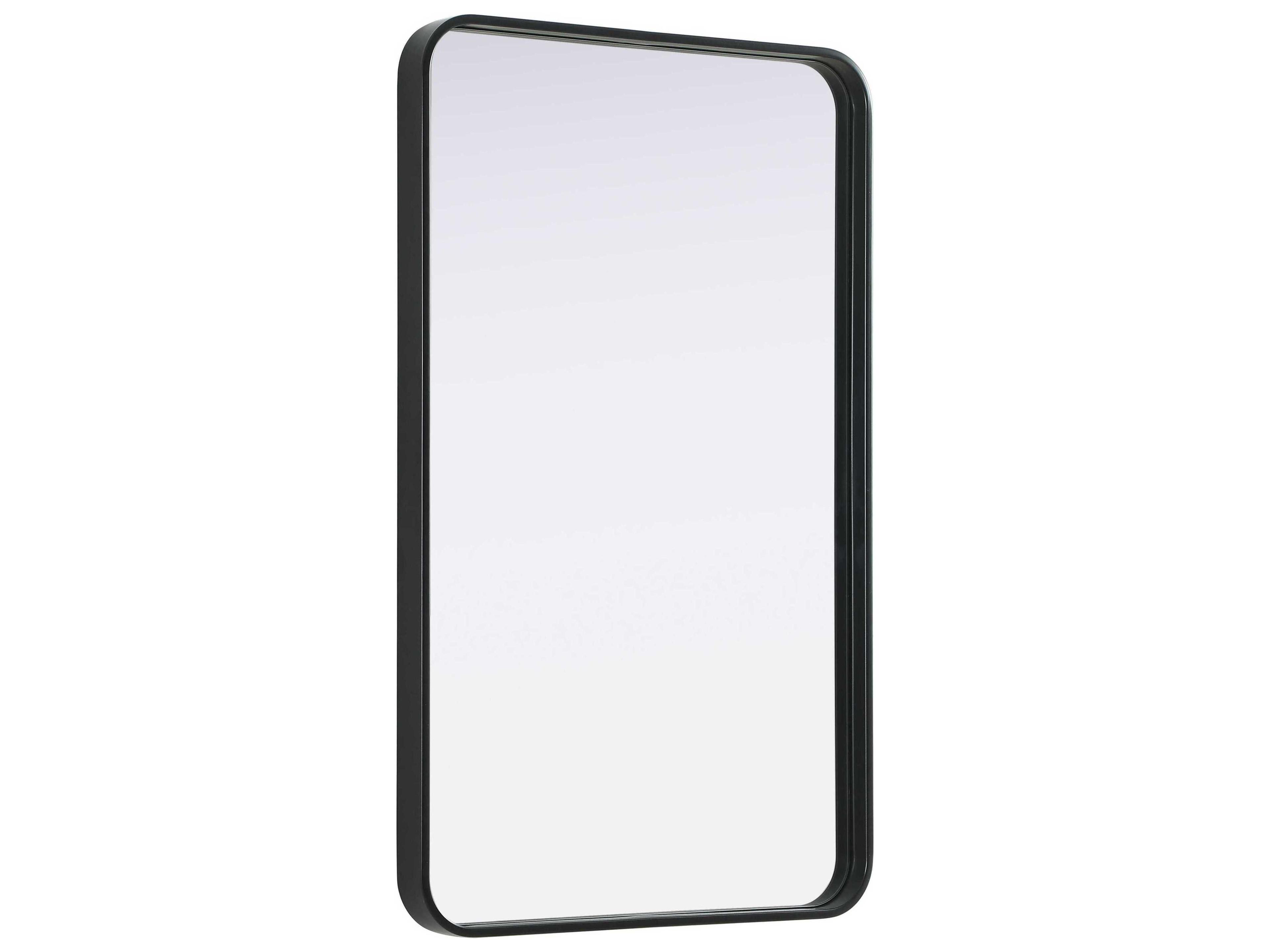 Elegant Lighting Remy Black Rectangular Wall Mirror