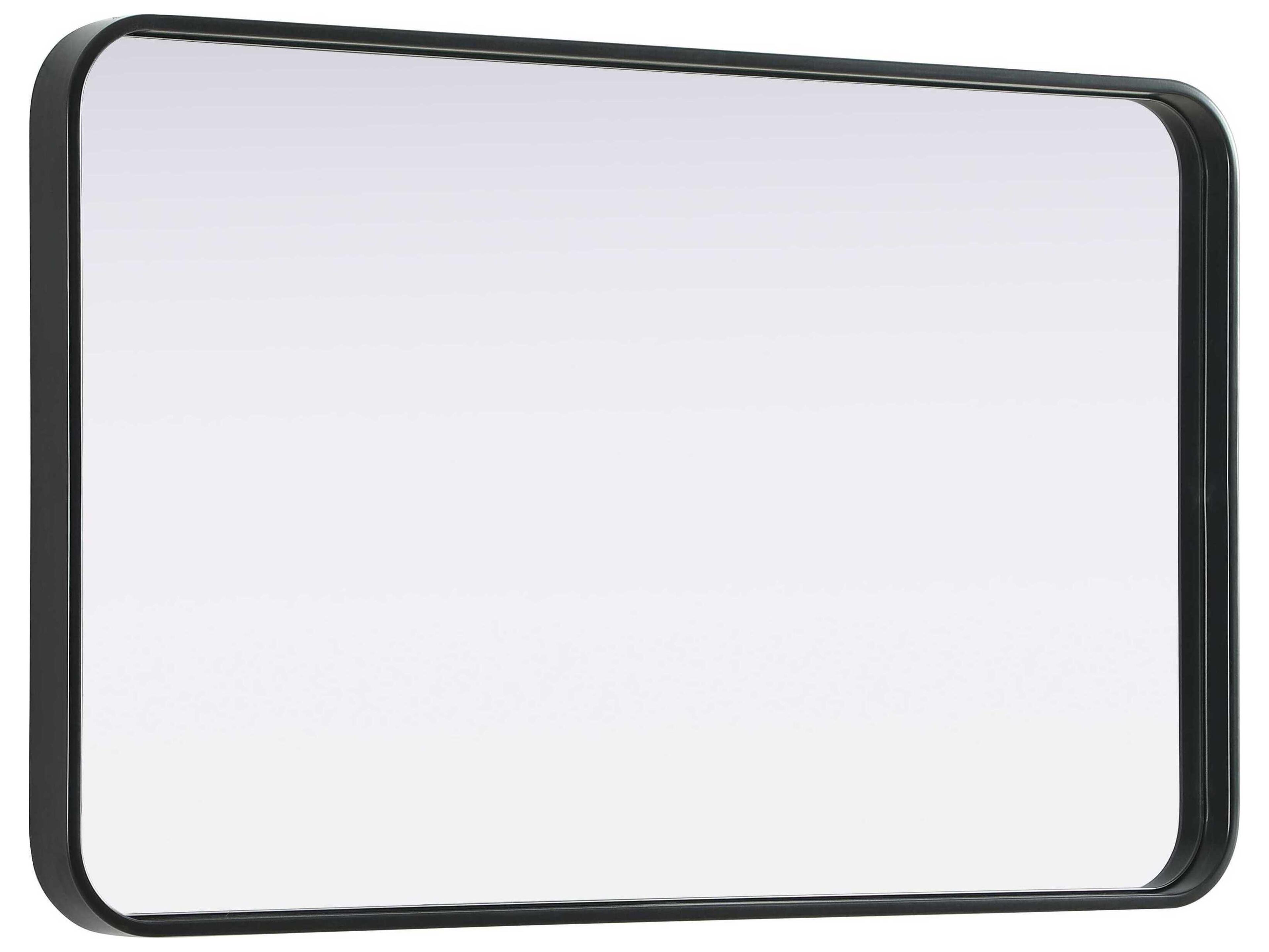 Elegant Lighting Remy Black Rectangular Wall Mirror
