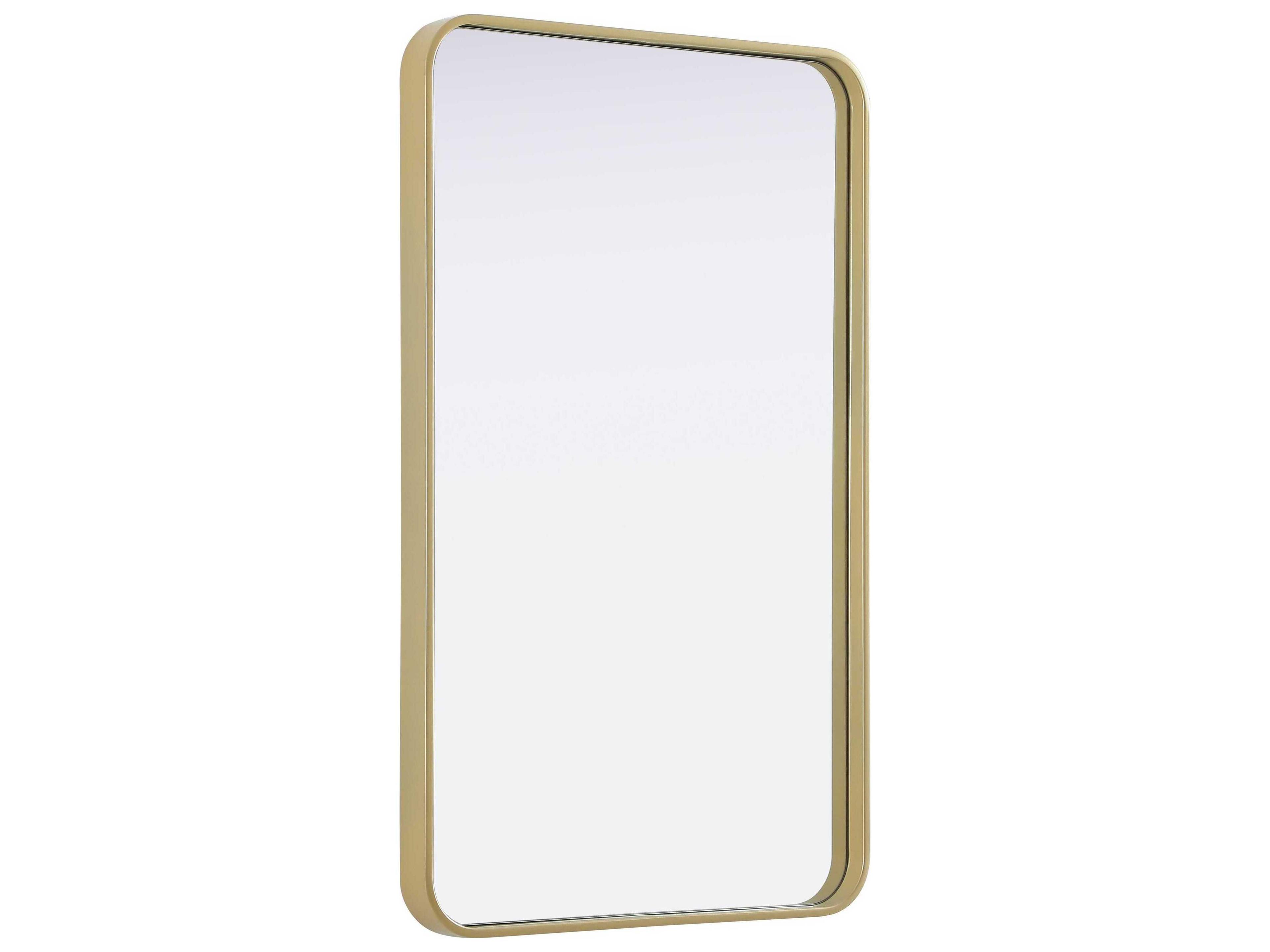 Elegant Lighting Remy Brass Rectangular Wall Mirror