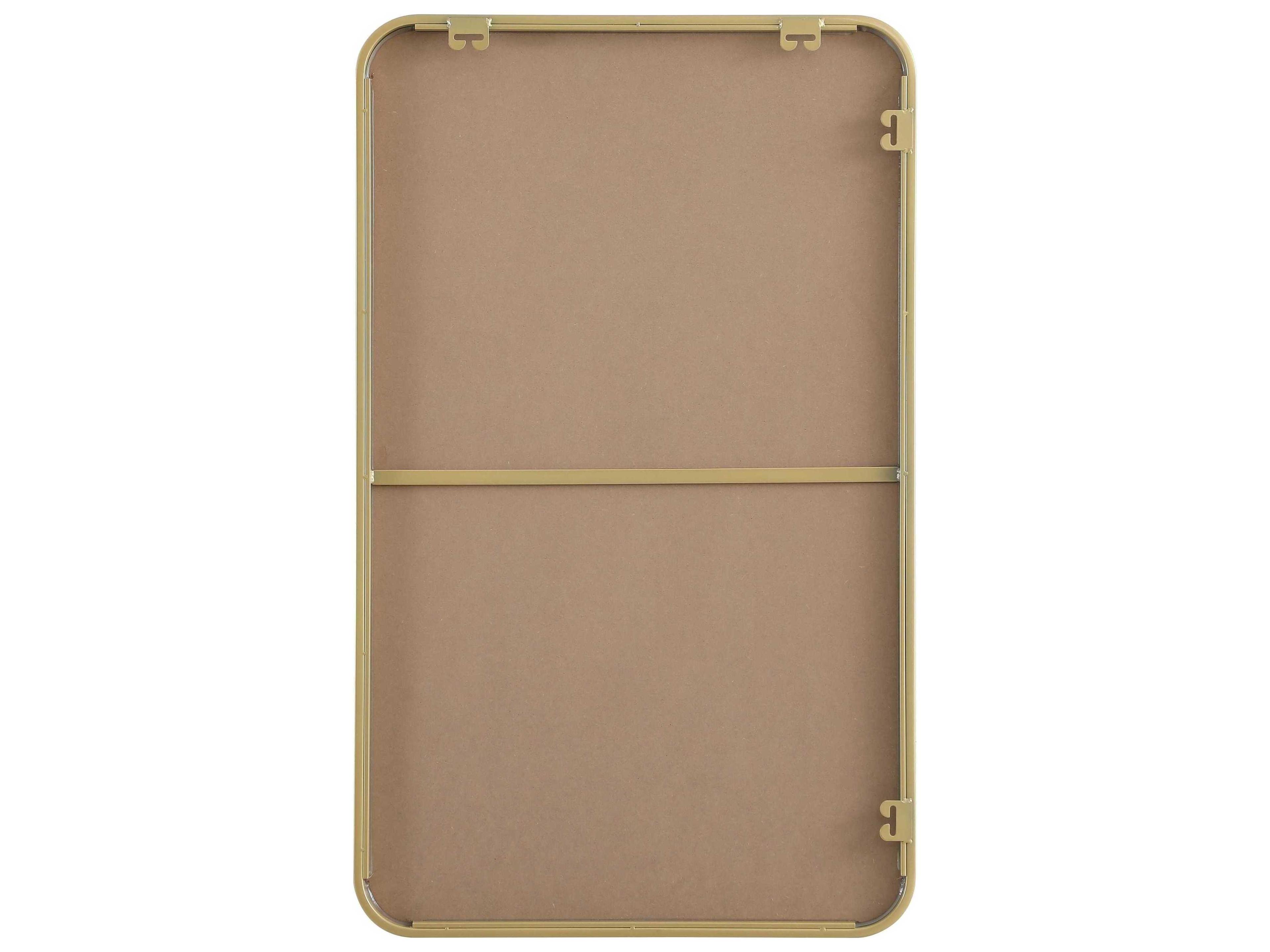 Elegant Lighting Remy Brass Rectangular Wall Mirror