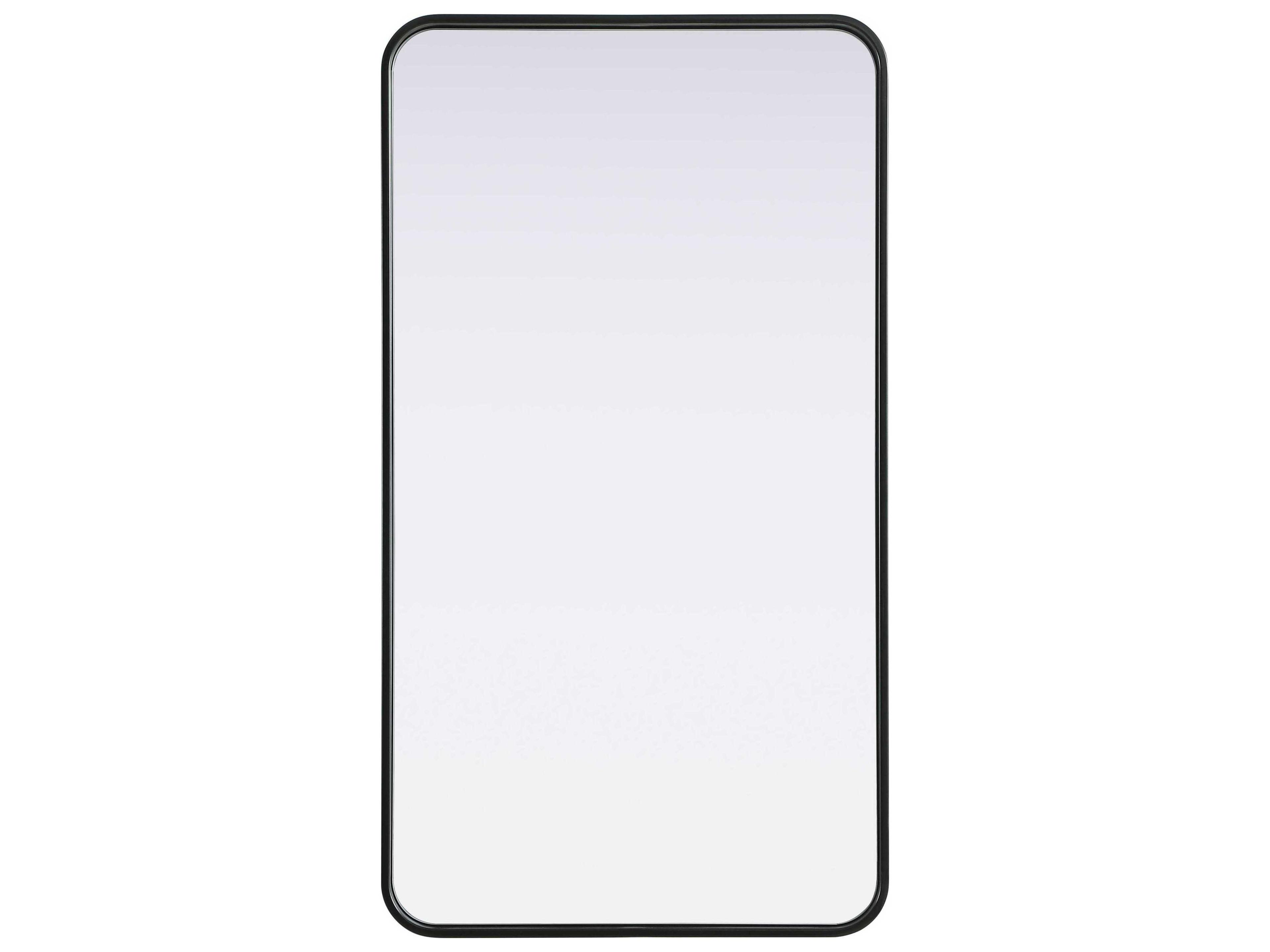 Elegant Lighting Remy Black Rectangular Wall Mirror