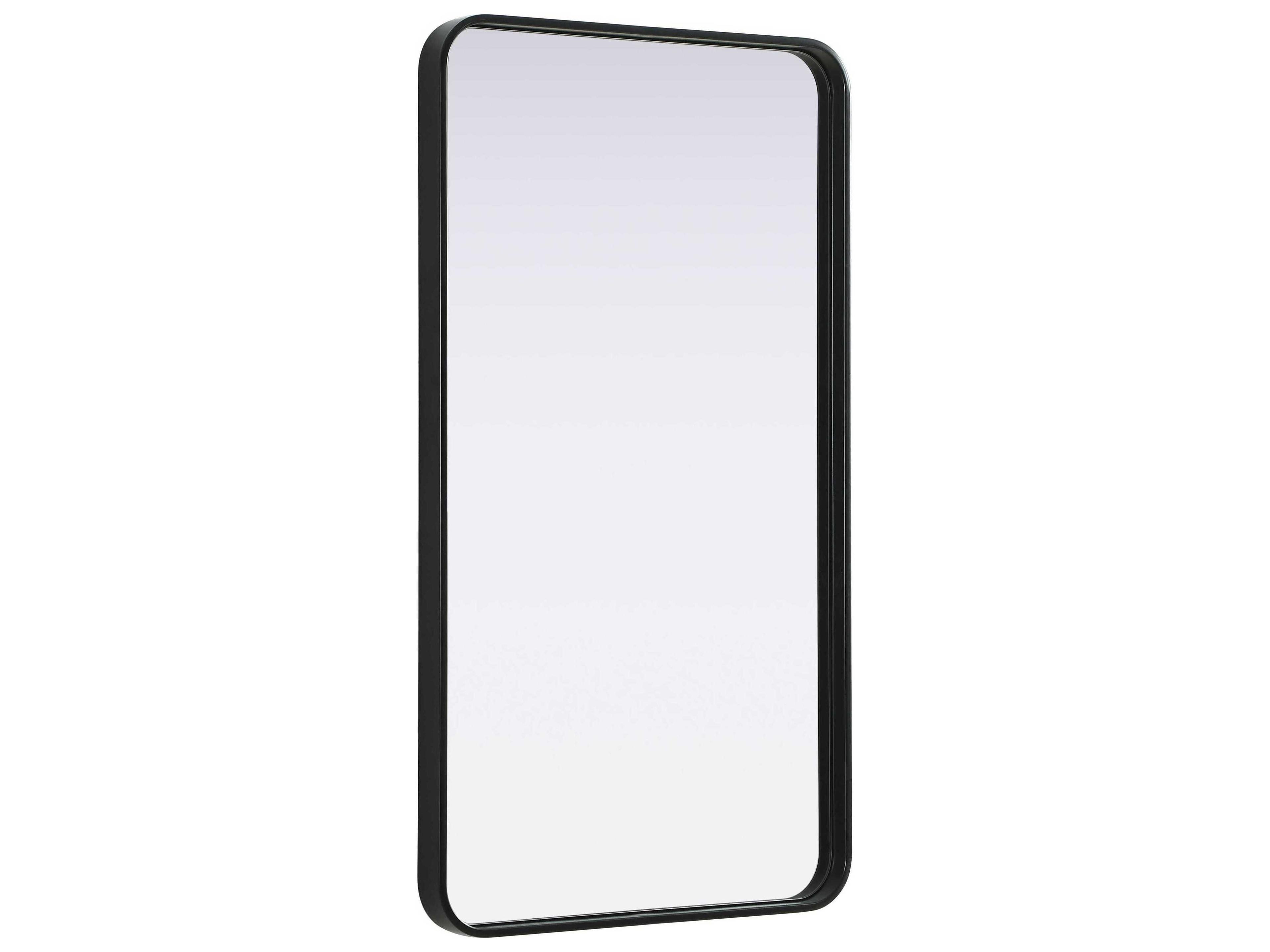 Elegant Lighting Remy Black Rectangular Wall Mirror