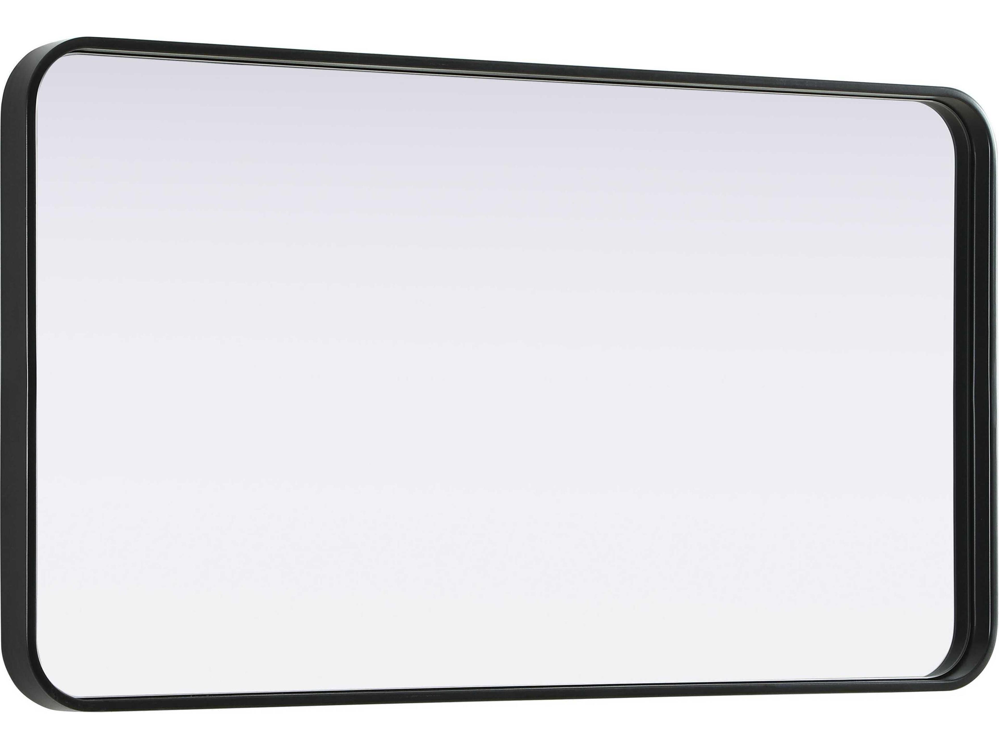 Elegant Lighting Remy Black Rectangular Wall Mirror