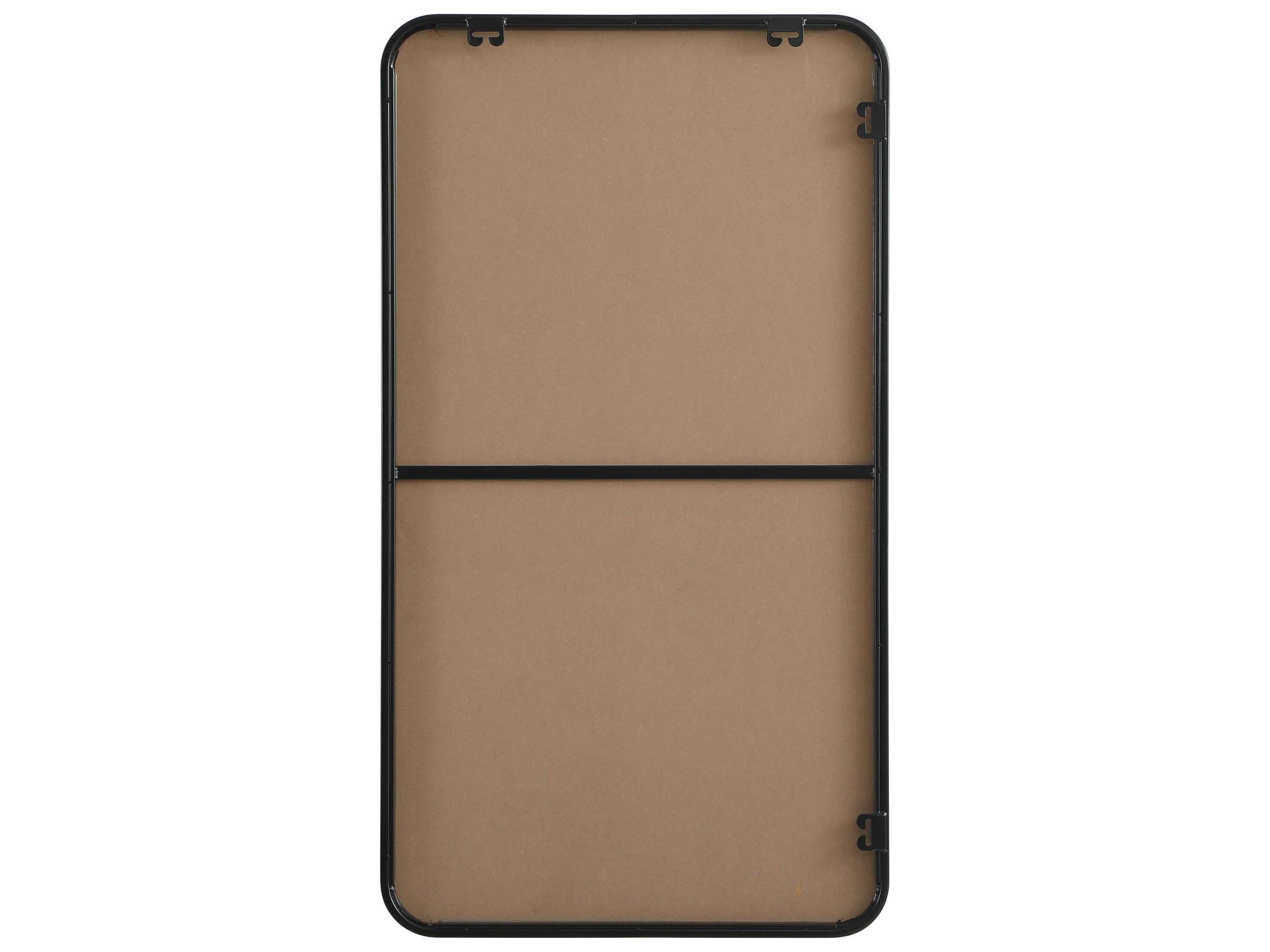 Elegant Lighting Remy Black Rectangular Wall Mirror