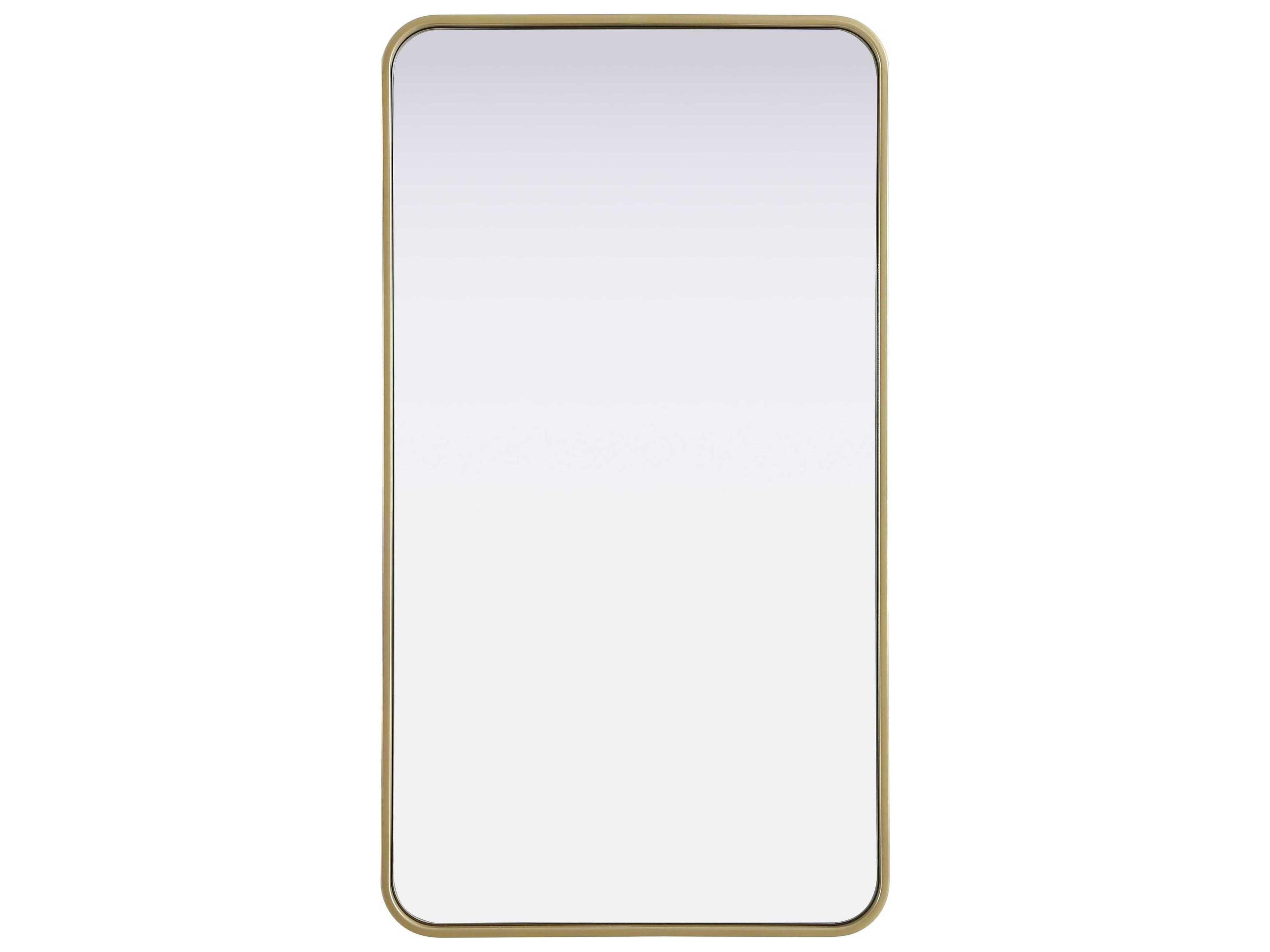 Elegant Lighting Remy Brass Rectangular Wall Mirror