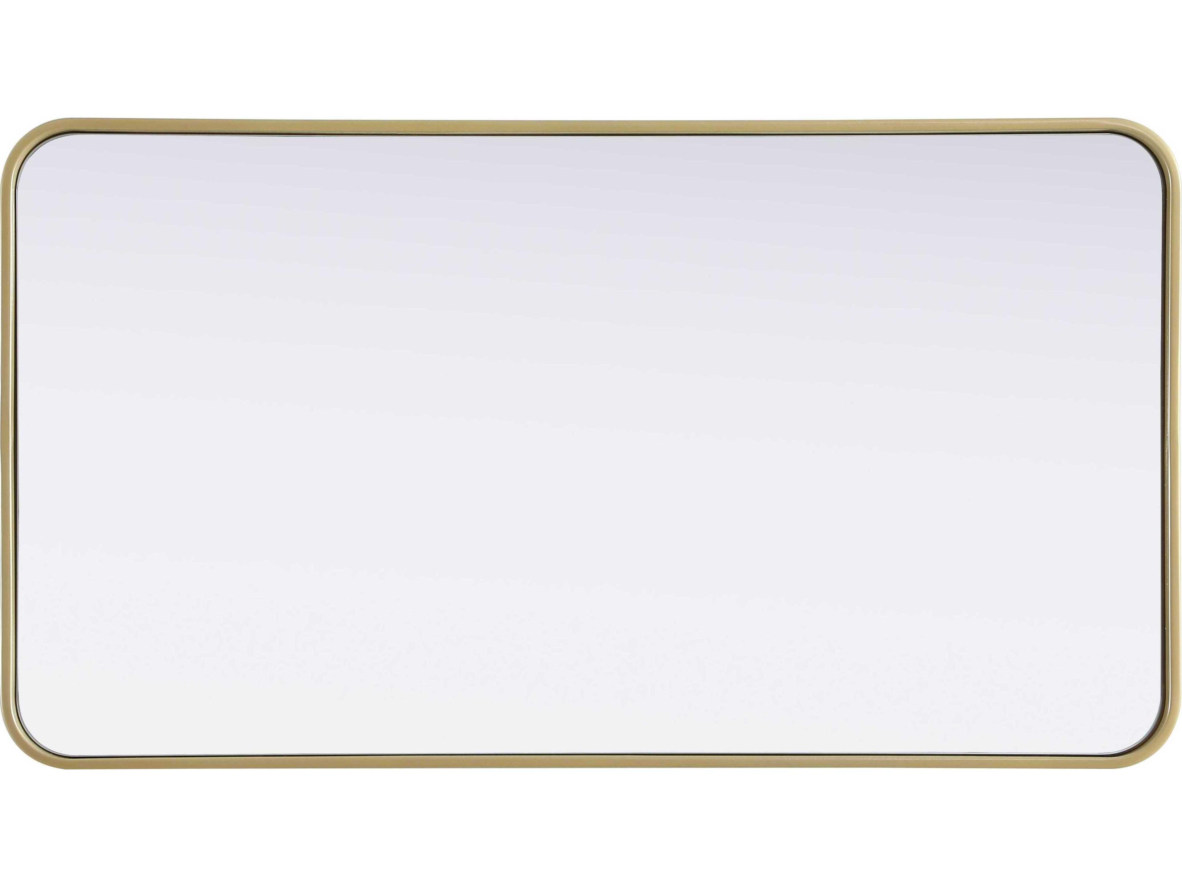 Elegant Lighting Remy Brass Rectangular Wall Mirror