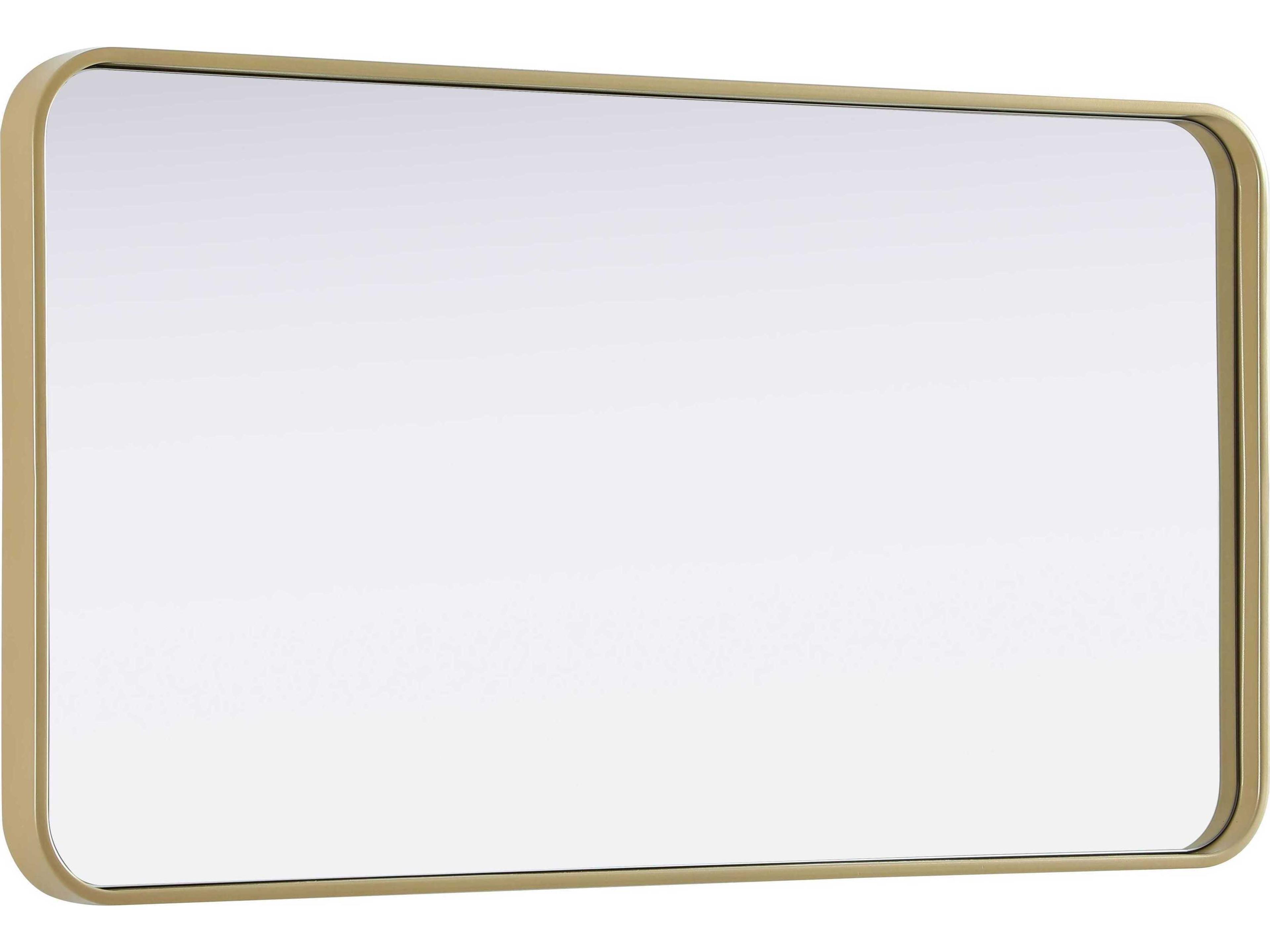 Elegant Lighting Remy Brass Rectangular Wall Mirror
