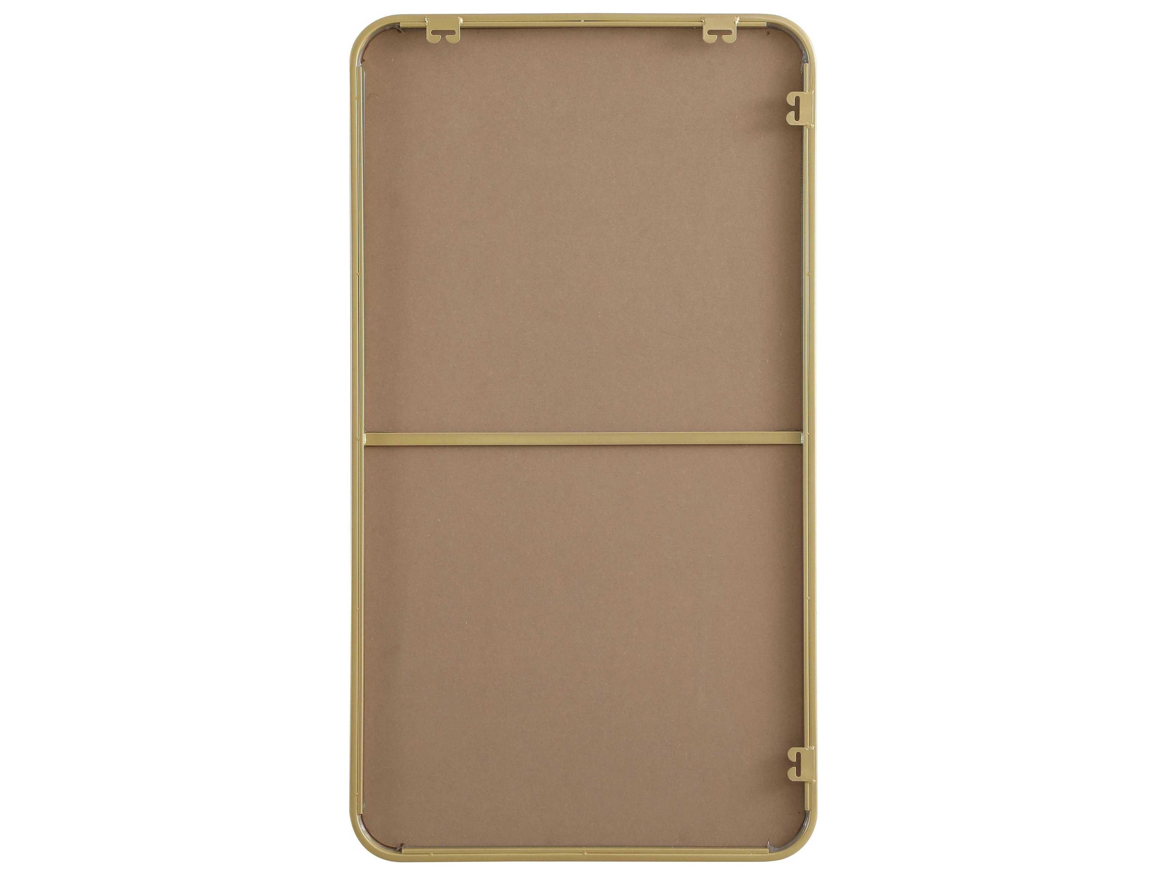 Elegant Lighting Remy Brass Rectangular Wall Mirror
