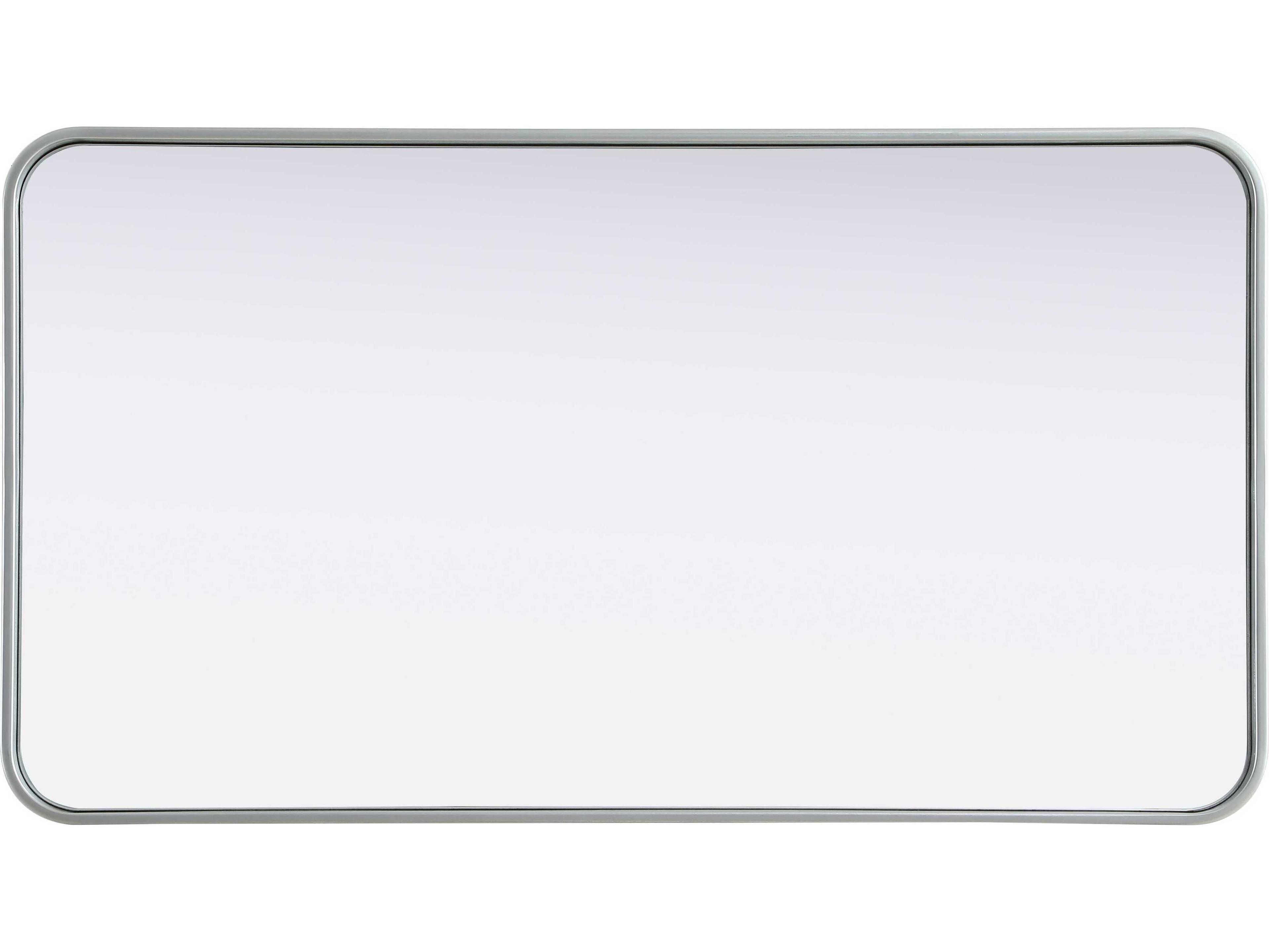 Elegant Lighting Remy Silver Rectangular Wall Mirror