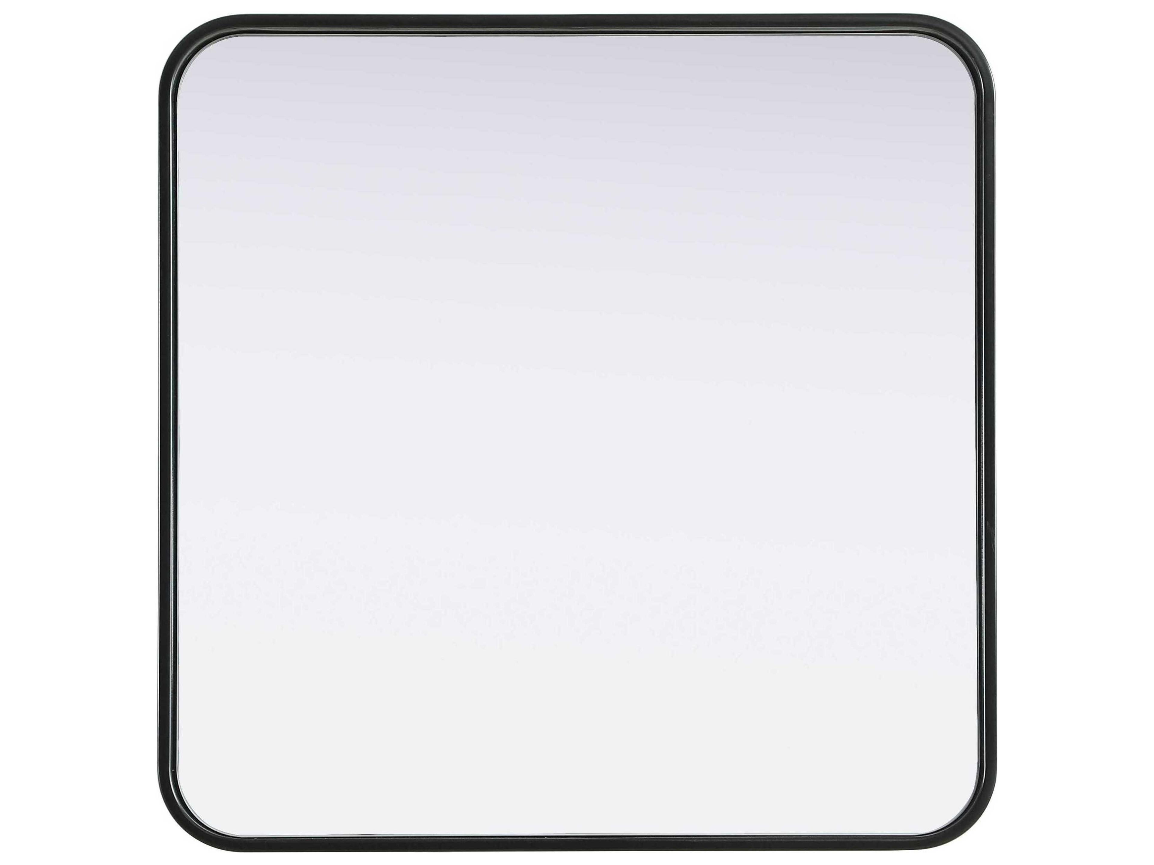 Elegant Lighting Remy Black Square Wall Mirror