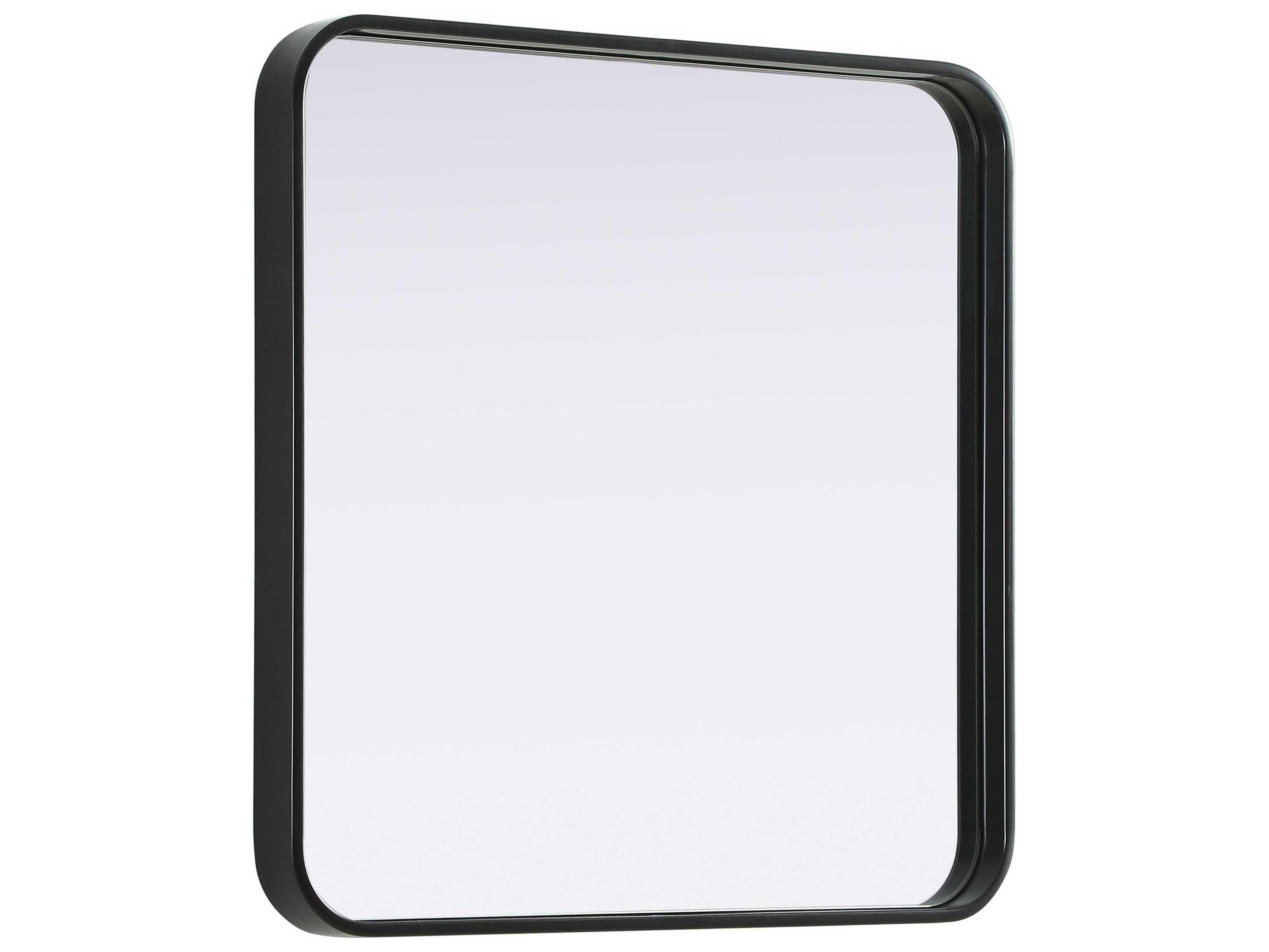 Elegant Lighting Remy Black Square Wall Mirror