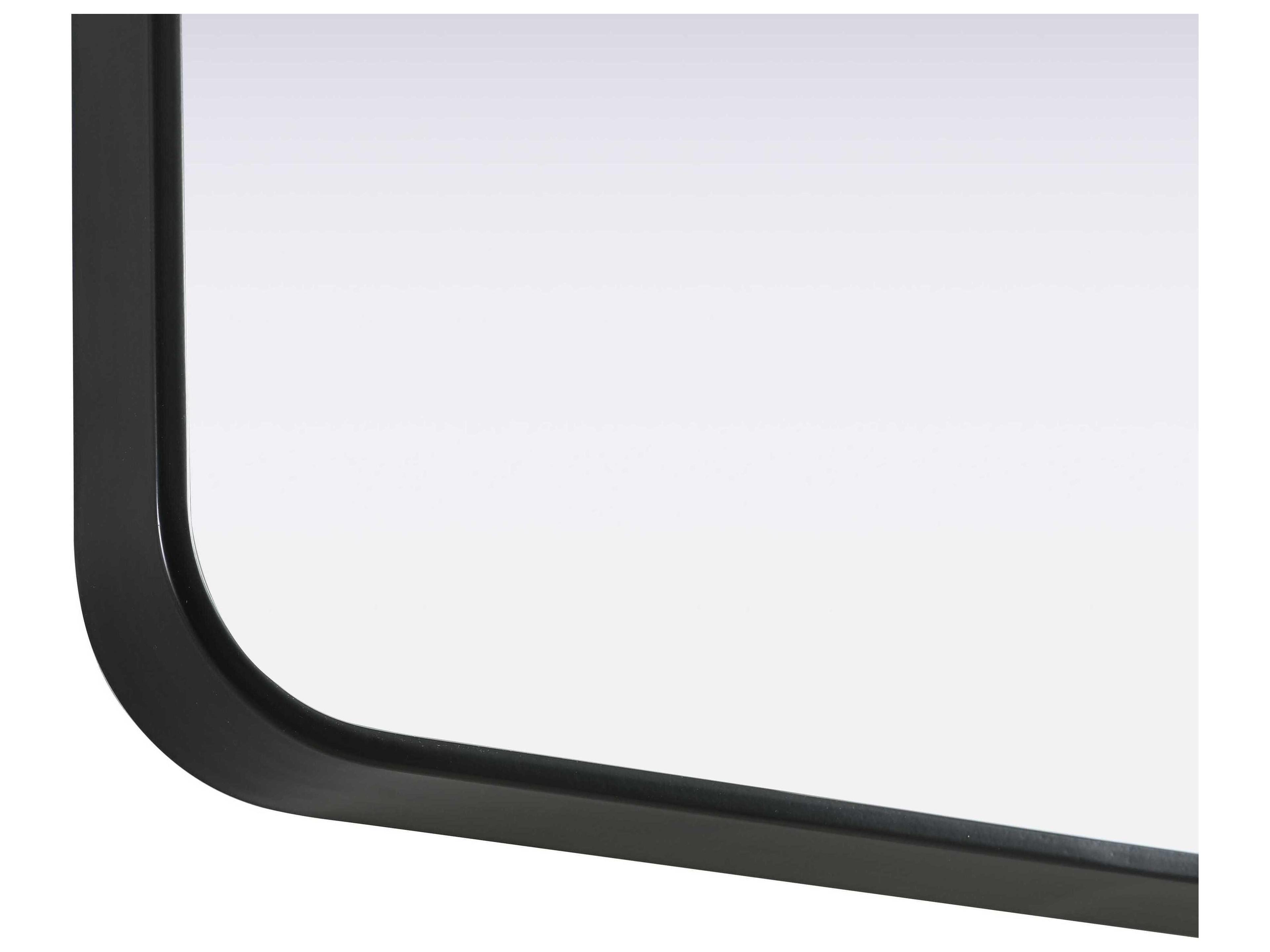 Elegant Lighting Remy Black Square Wall Mirror