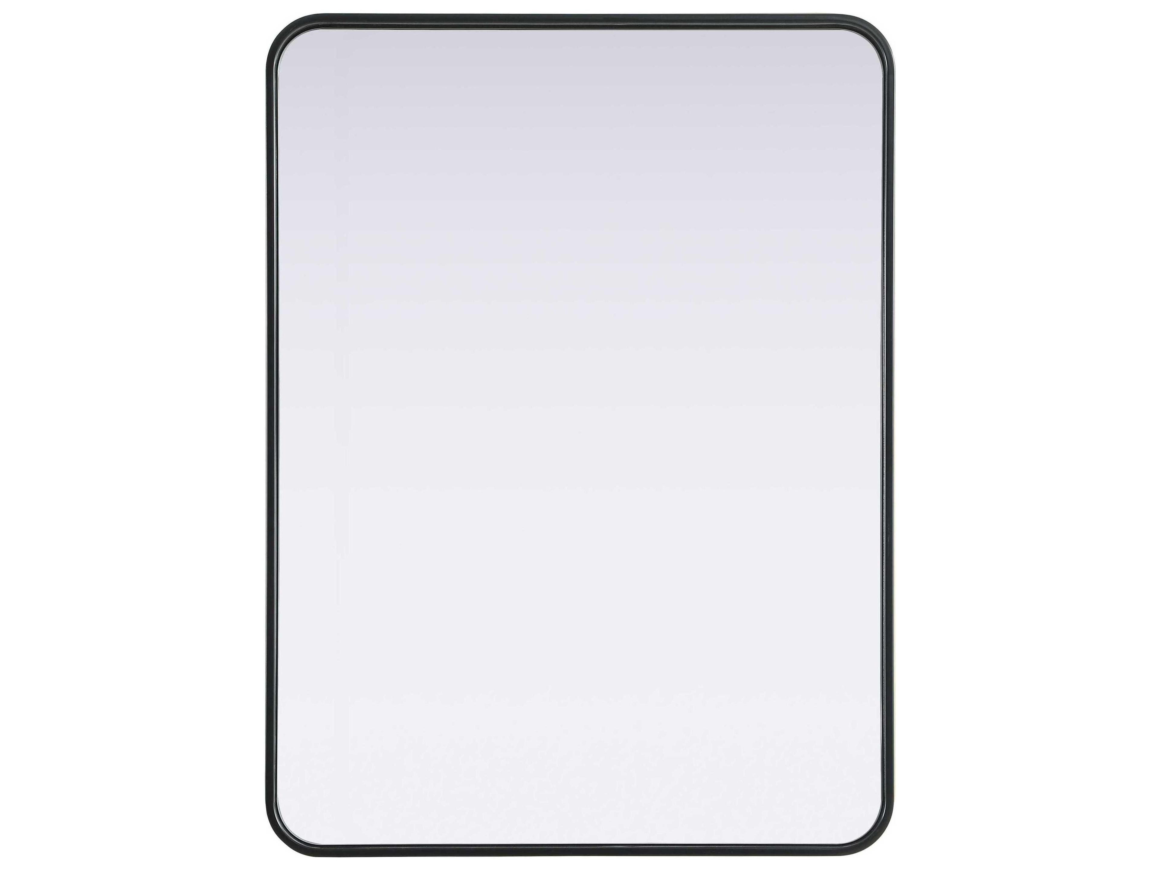 Elegant Lighting Remy Black Rectangular Wall Mirror