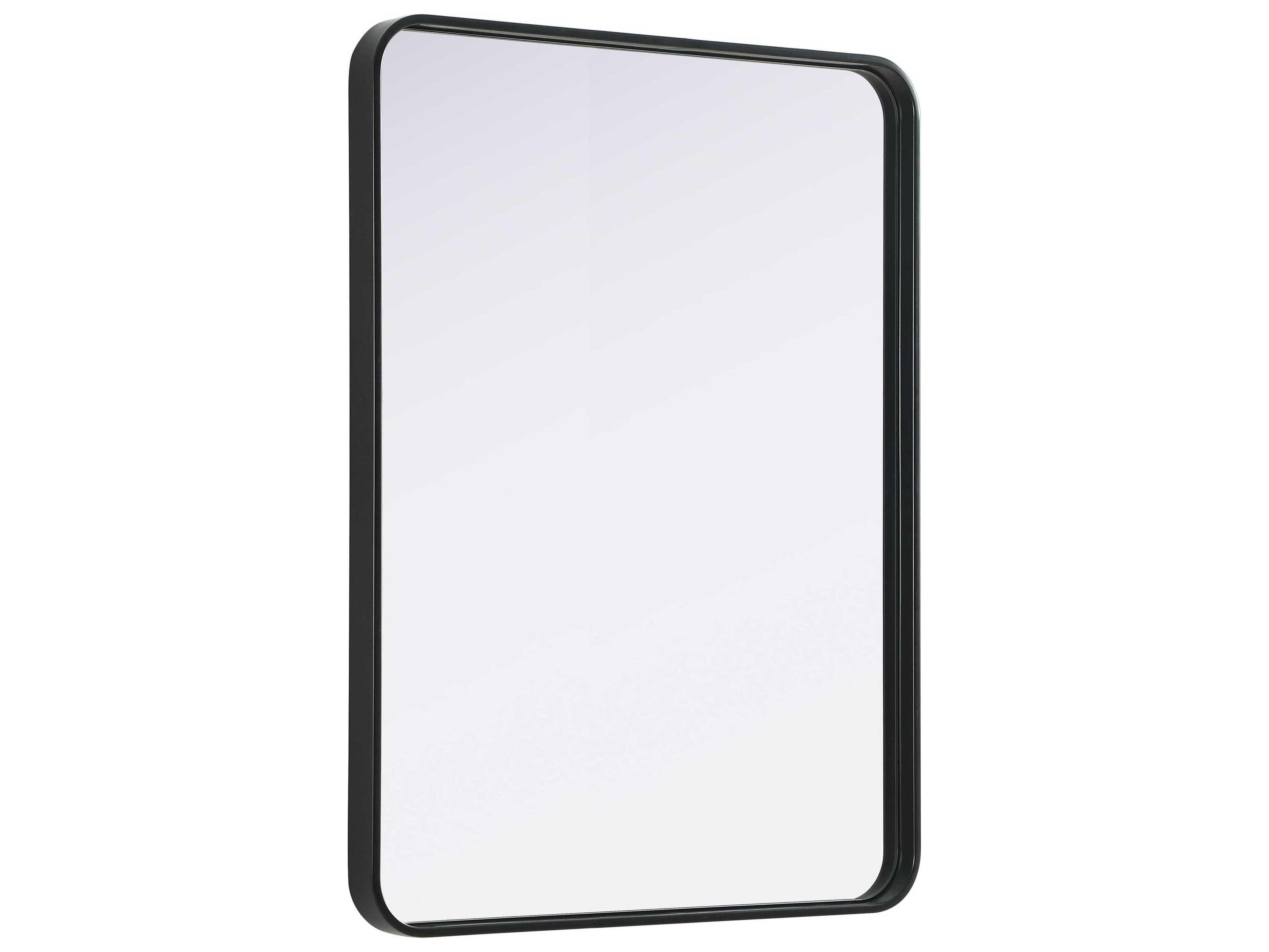 Elegant Lighting Remy Black Rectangular Wall Mirror