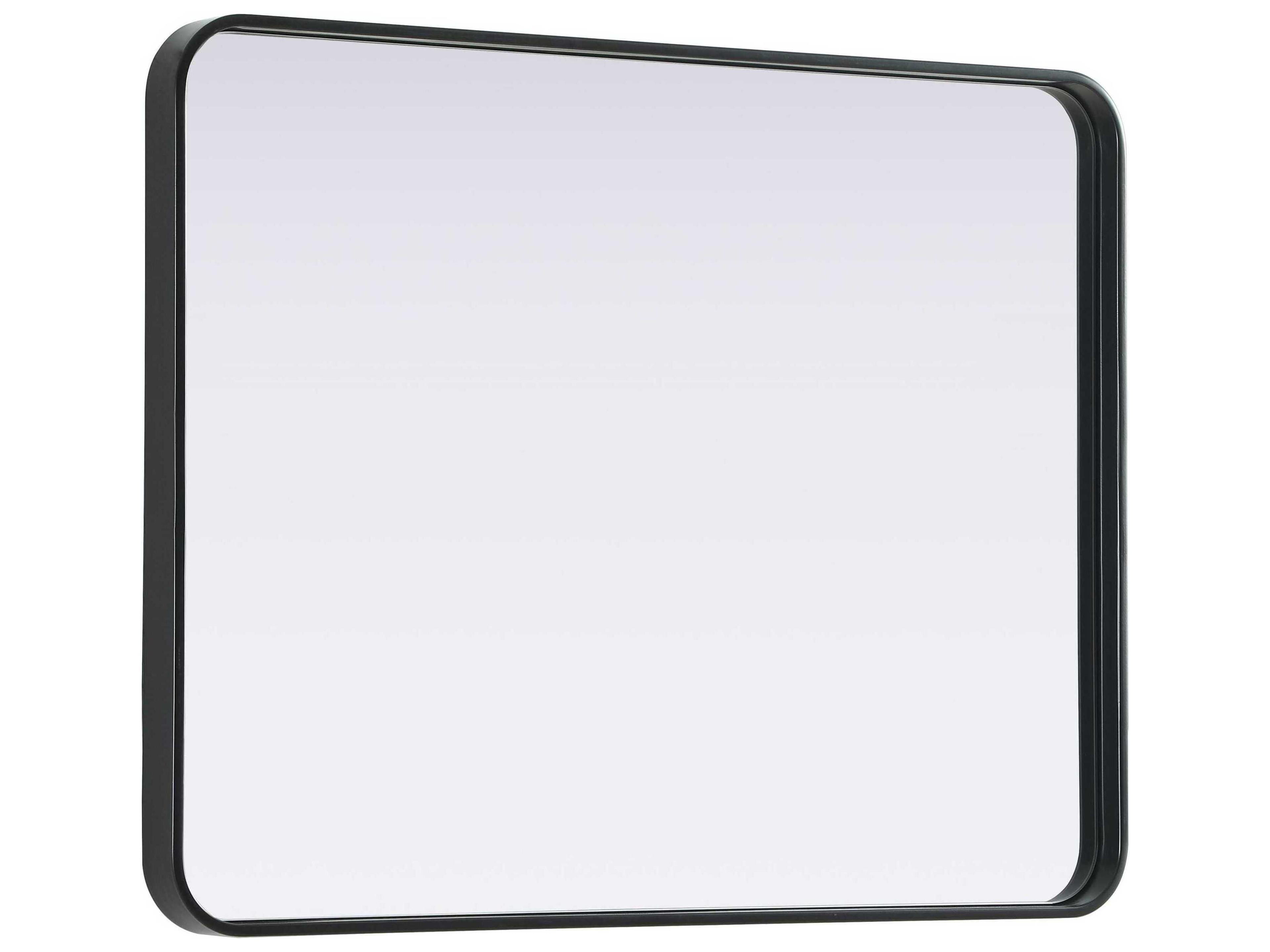 Elegant Lighting Remy Black Rectangular Wall Mirror