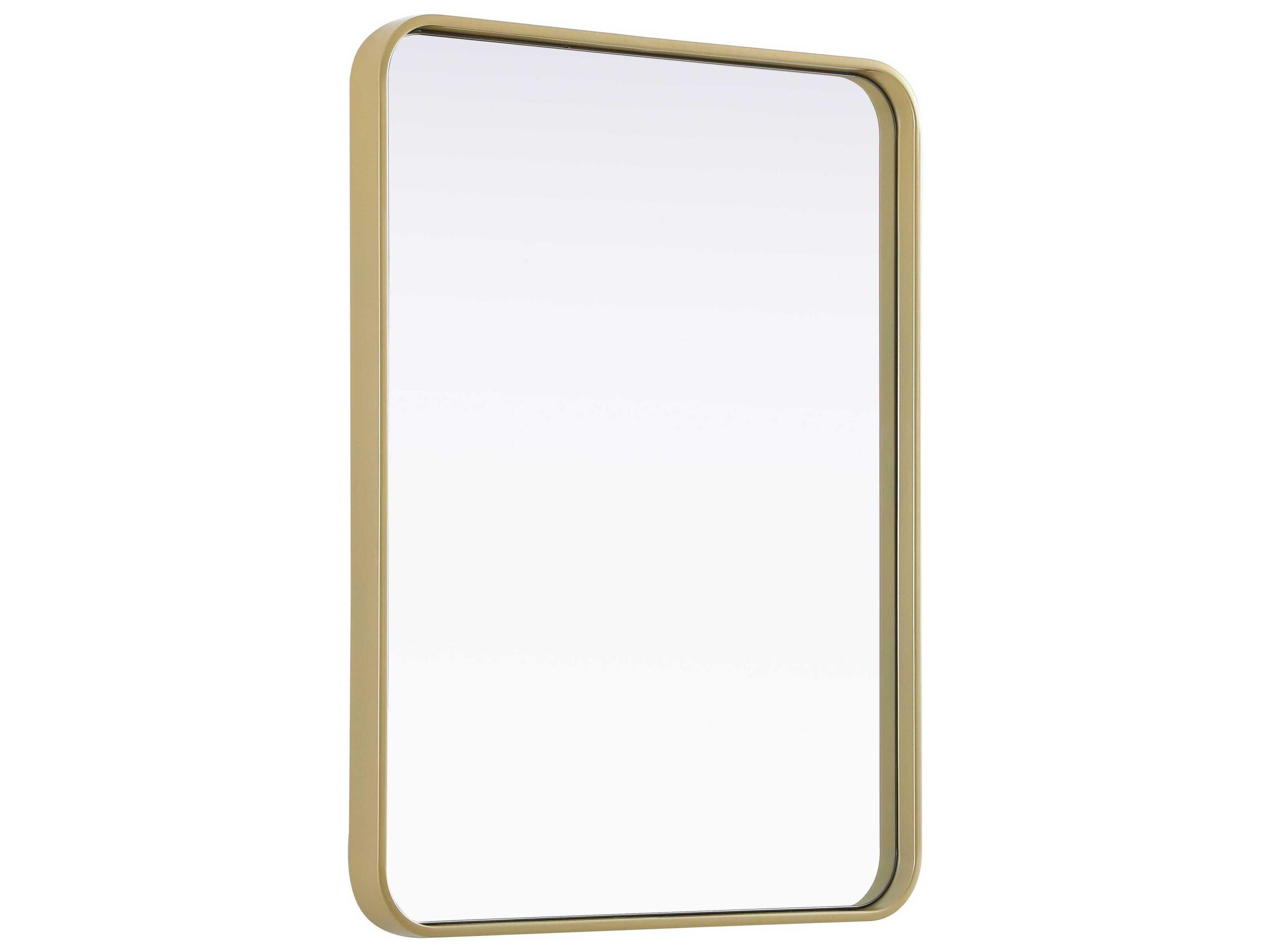 Elegant Lighting Remy Brass Rectangular Wall Mirror