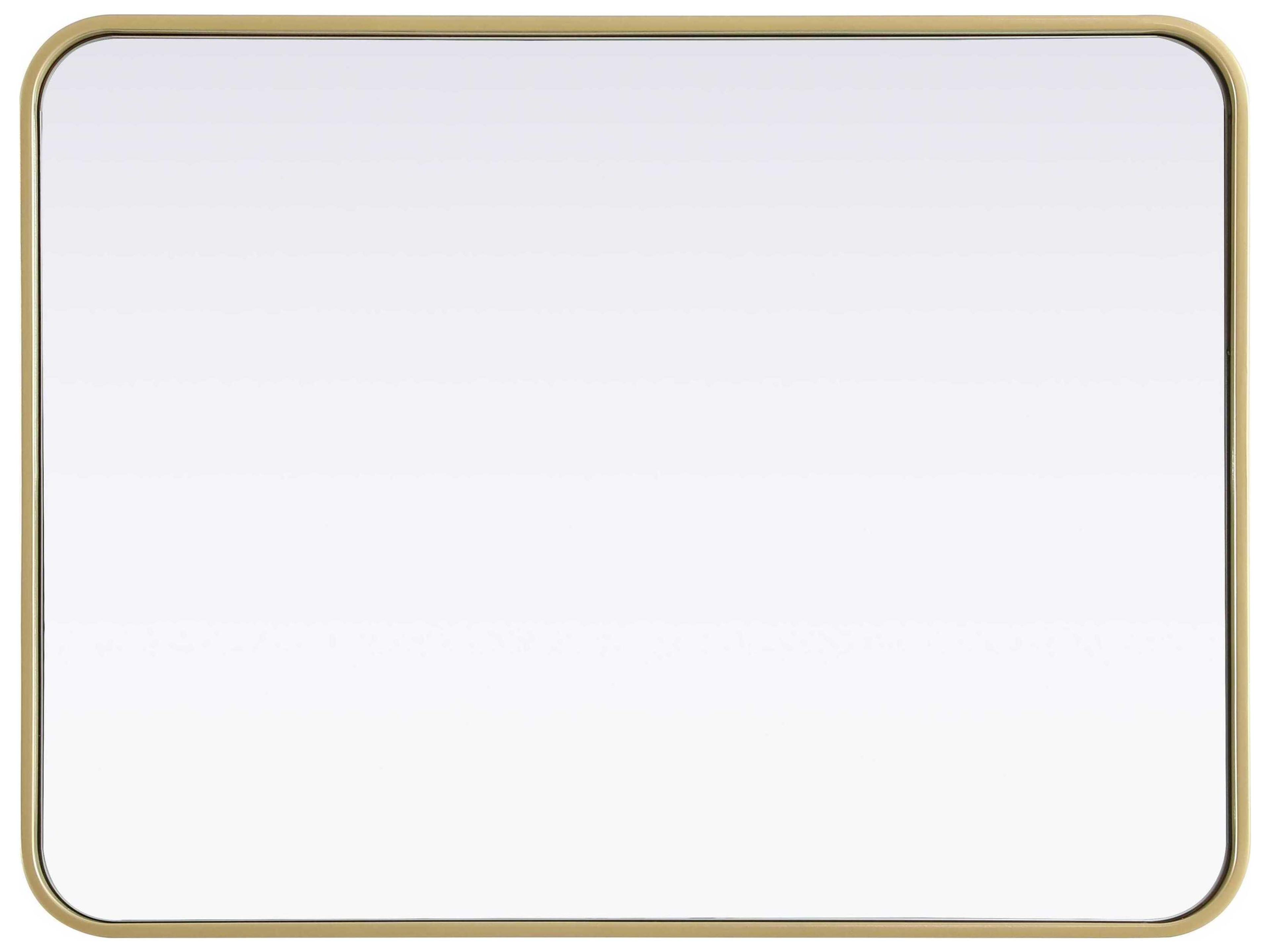 Elegant Lighting Remy Brass Rectangular Wall Mirror