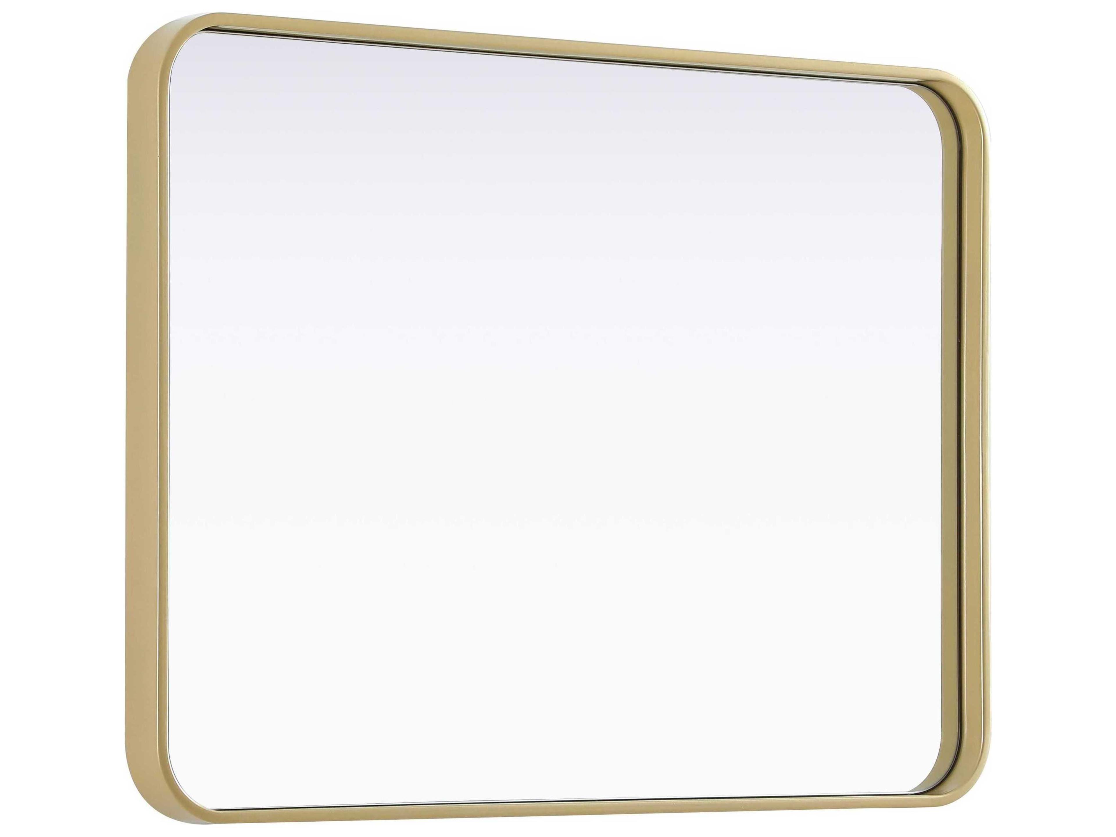 Elegant Lighting Remy Brass Rectangular Wall Mirror