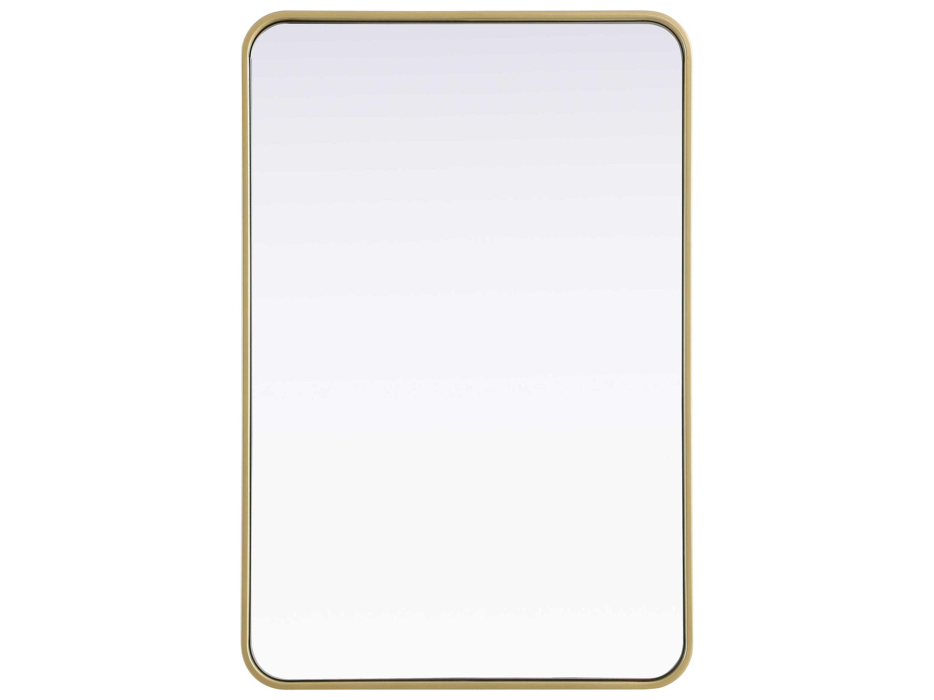 Elegant Lighting Remy Brass Rectangular Wall Mirror