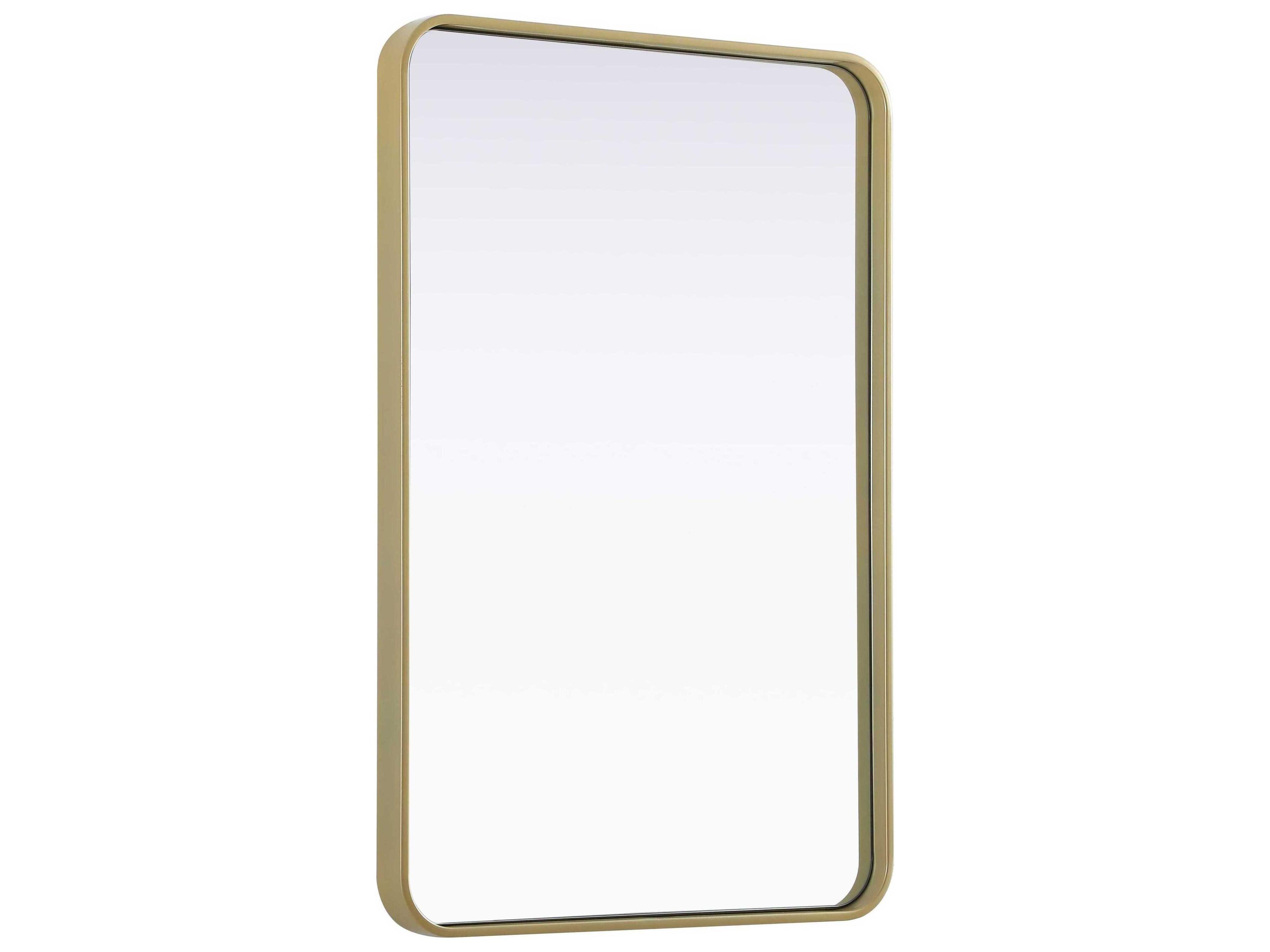 Elegant Lighting Remy Brass Rectangular Wall Mirror