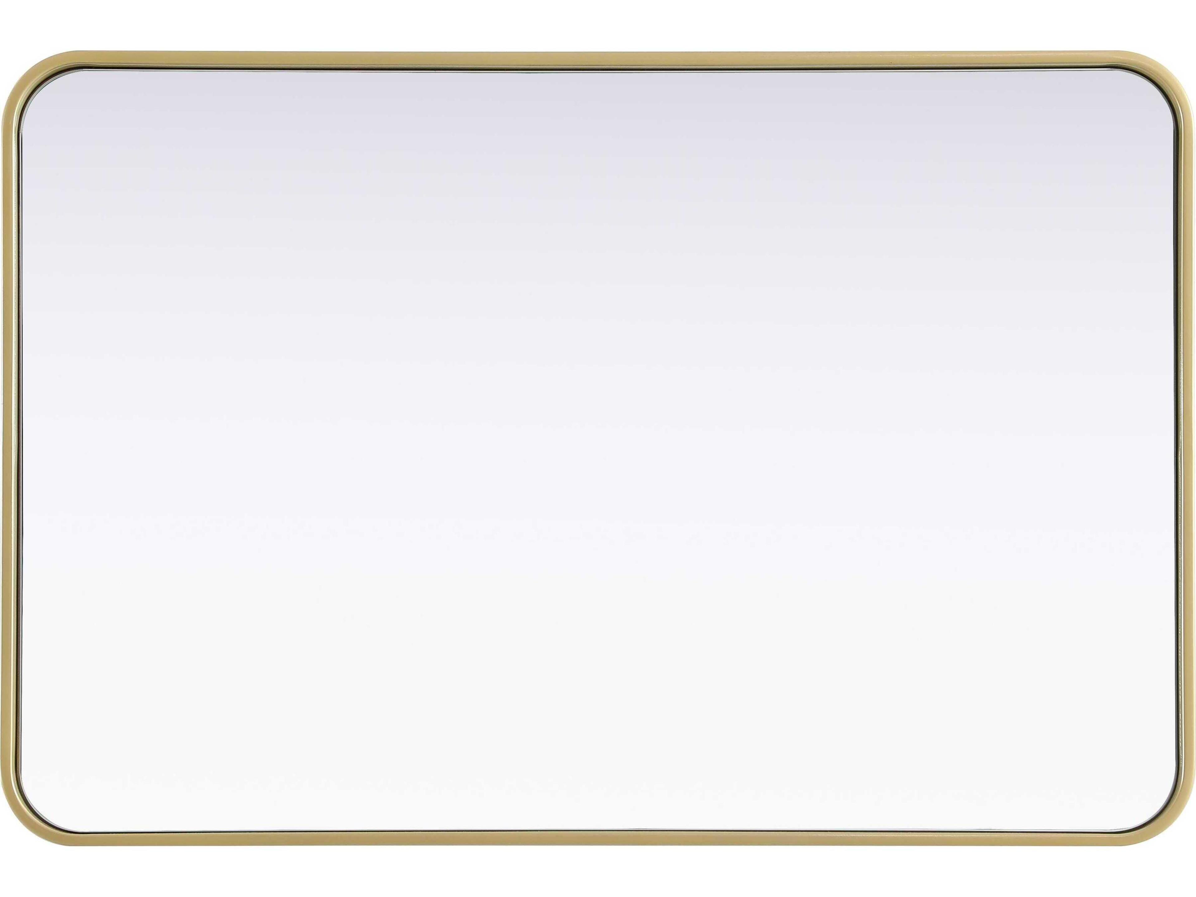 Elegant Lighting Remy Brass Rectangular Wall Mirror