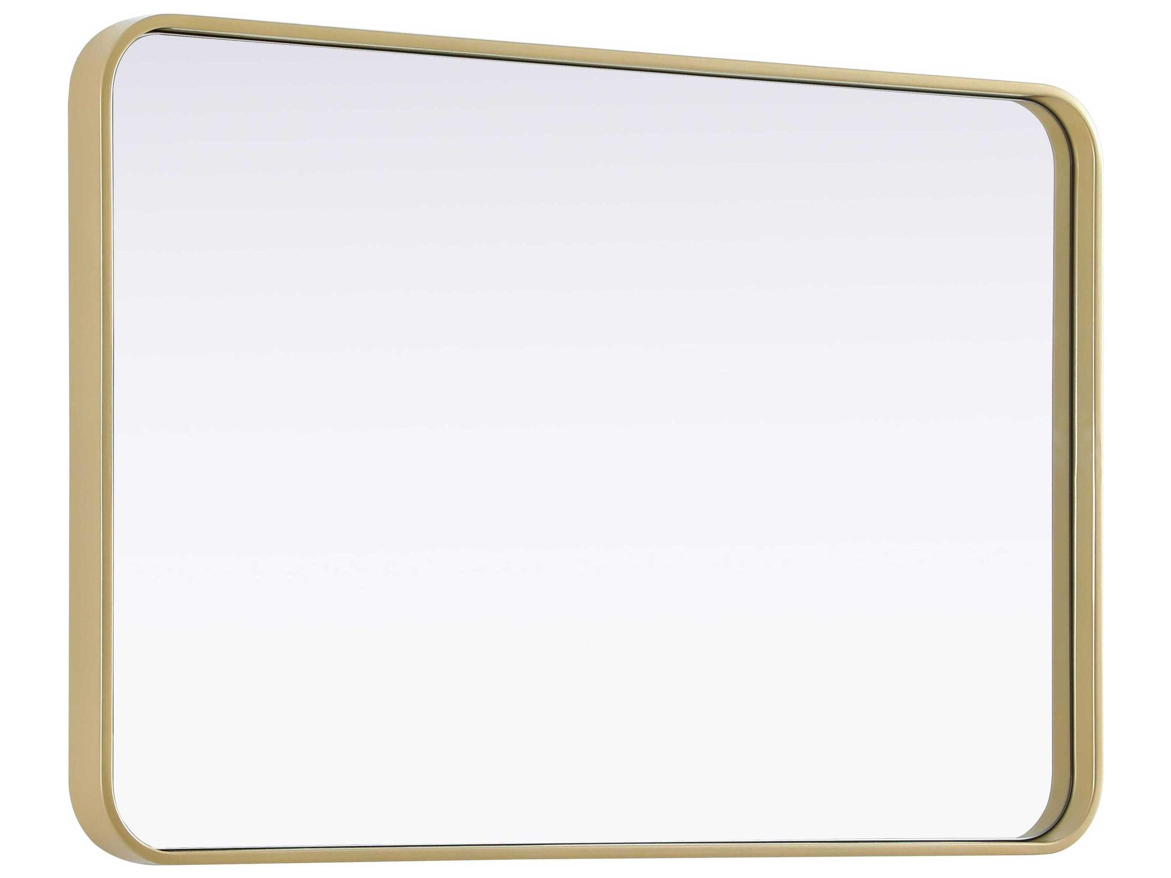 Elegant Lighting Remy Brass Rectangular Wall Mirror