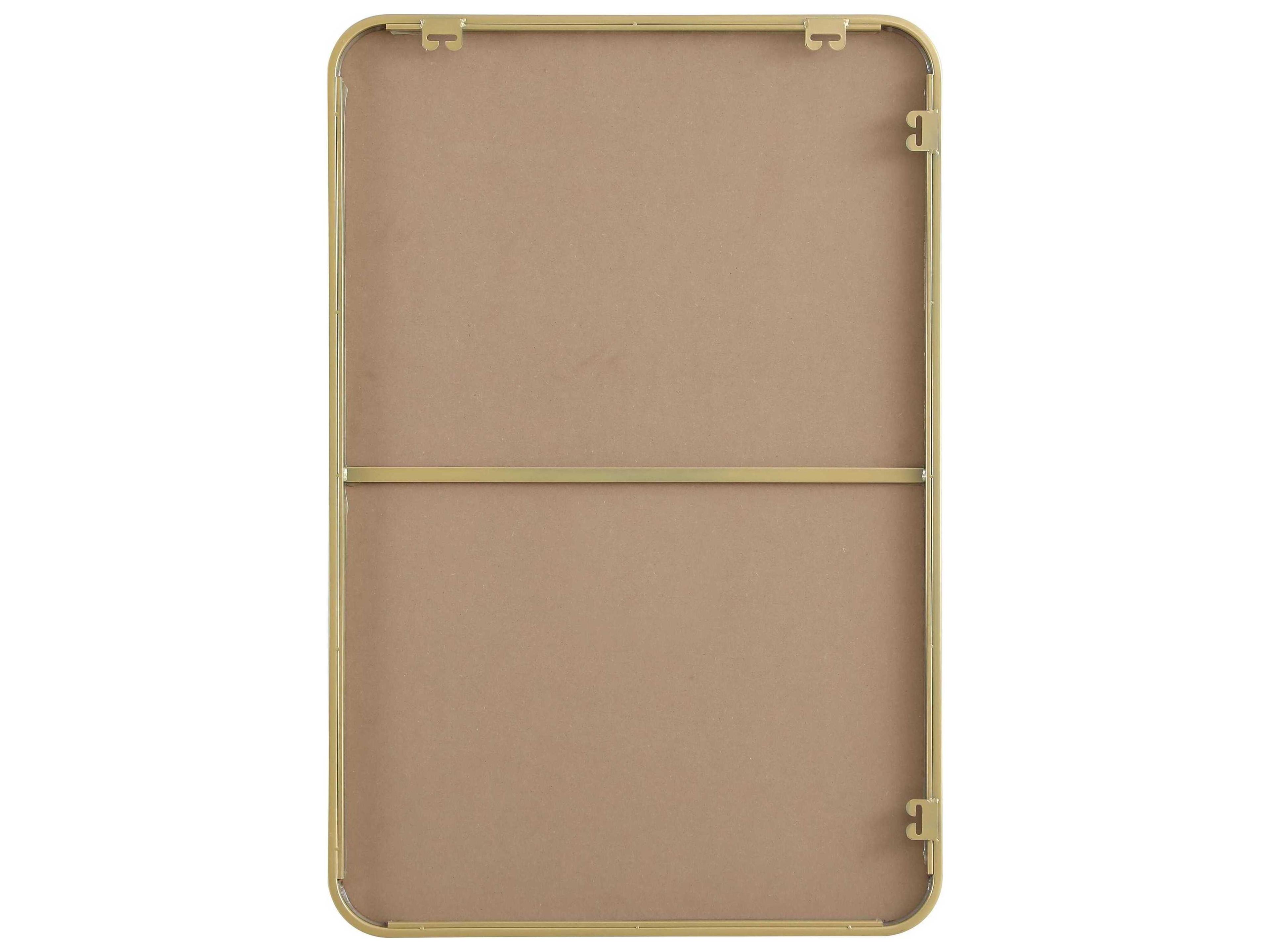 Elegant Lighting Remy Brass Rectangular Wall Mirror