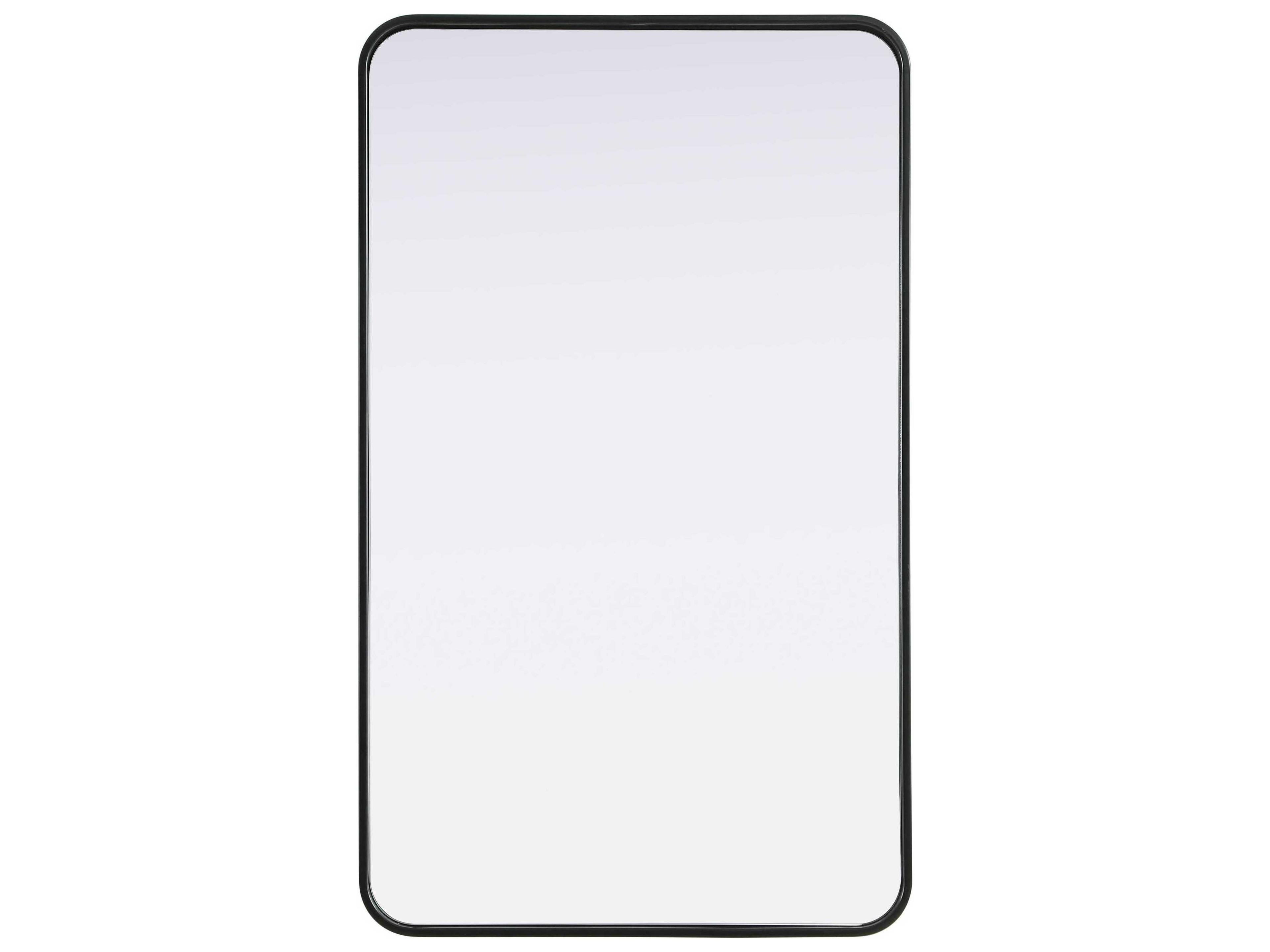 Elegant Lighting Remy Black Rectangular Wall Mirror