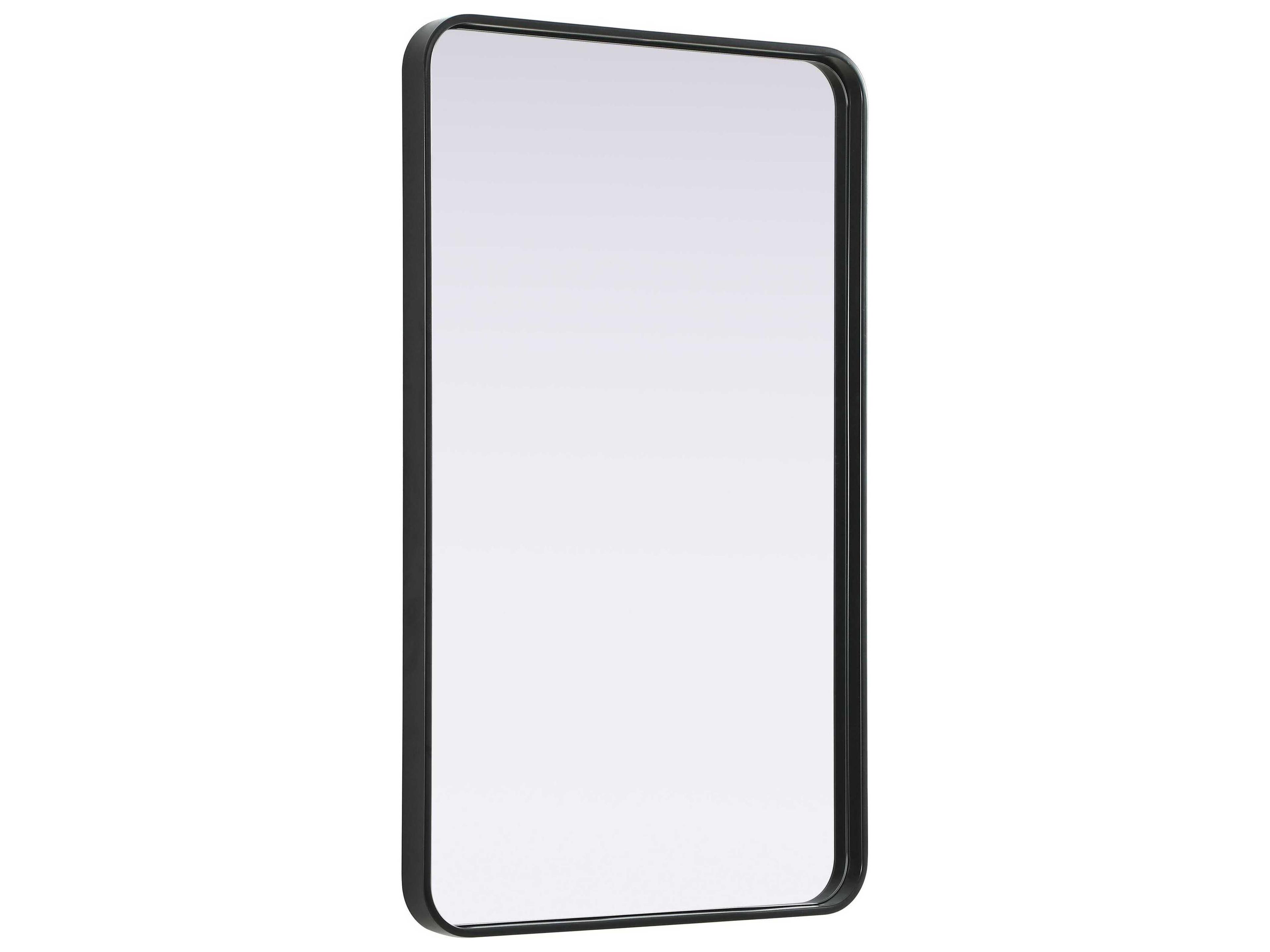 Elegant Lighting Remy Black Rectangular Wall Mirror