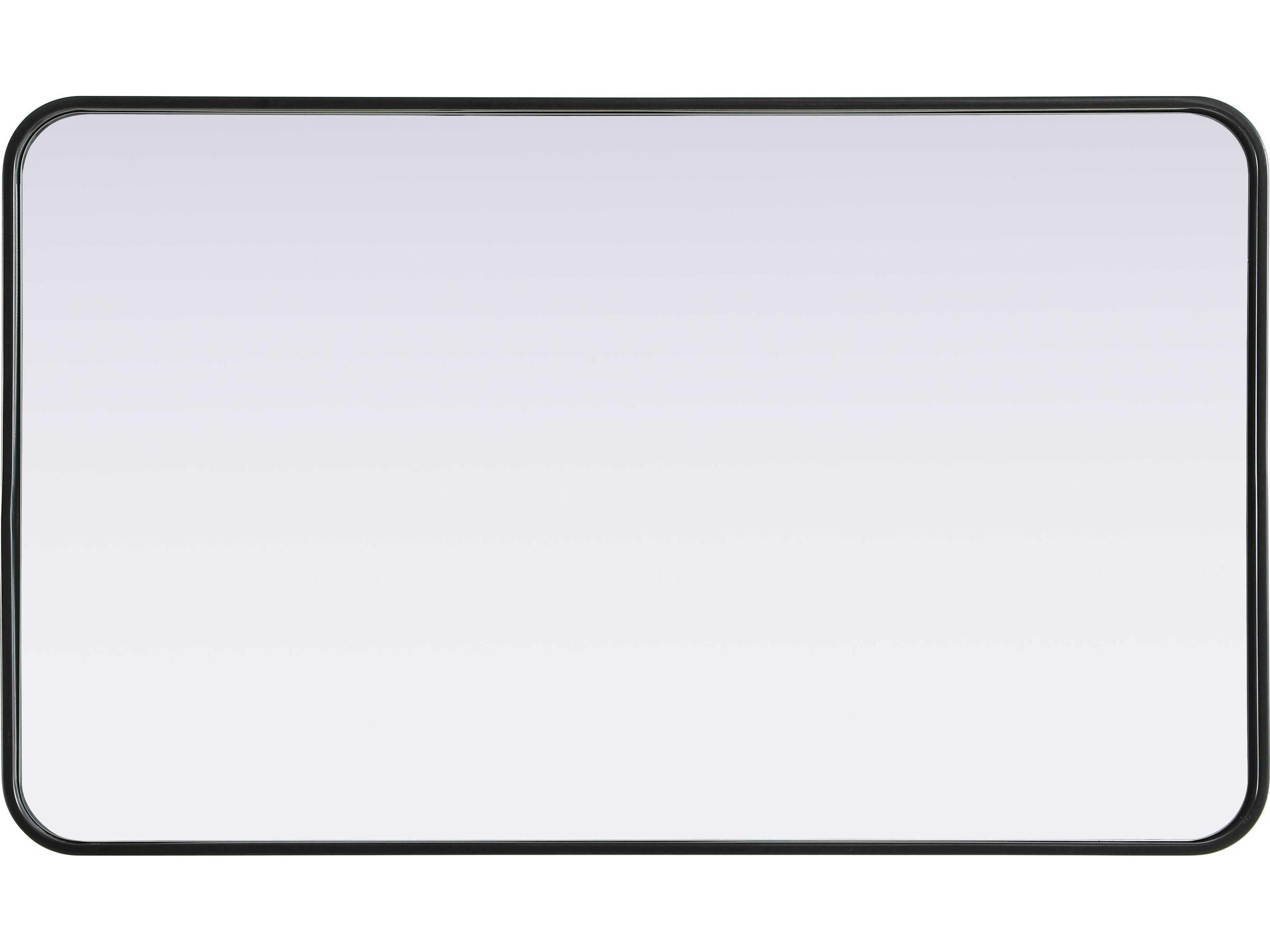 Elegant Lighting Remy Black Rectangular Wall Mirror