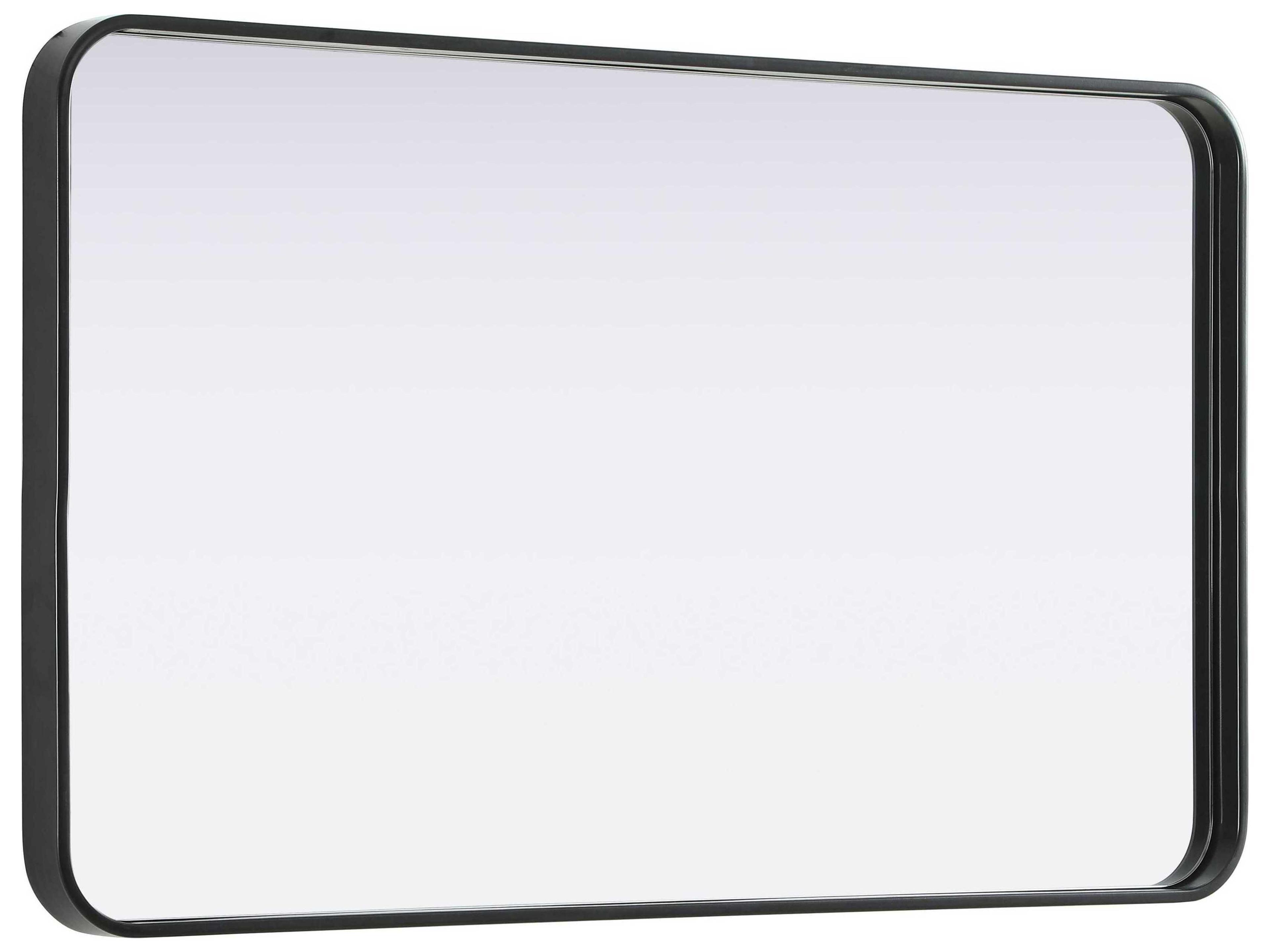 Elegant Lighting Remy Black Rectangular Wall Mirror