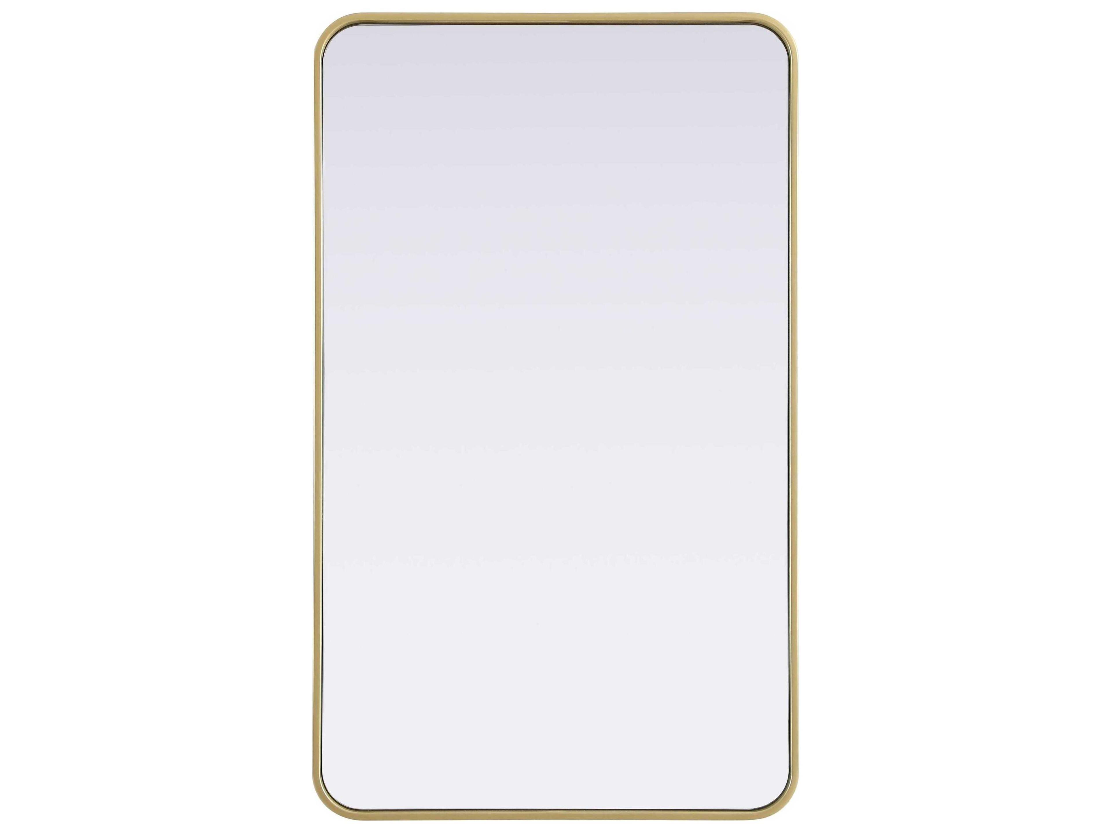 Elegant Lighting Remy Brass Rectangular Wall Mirror