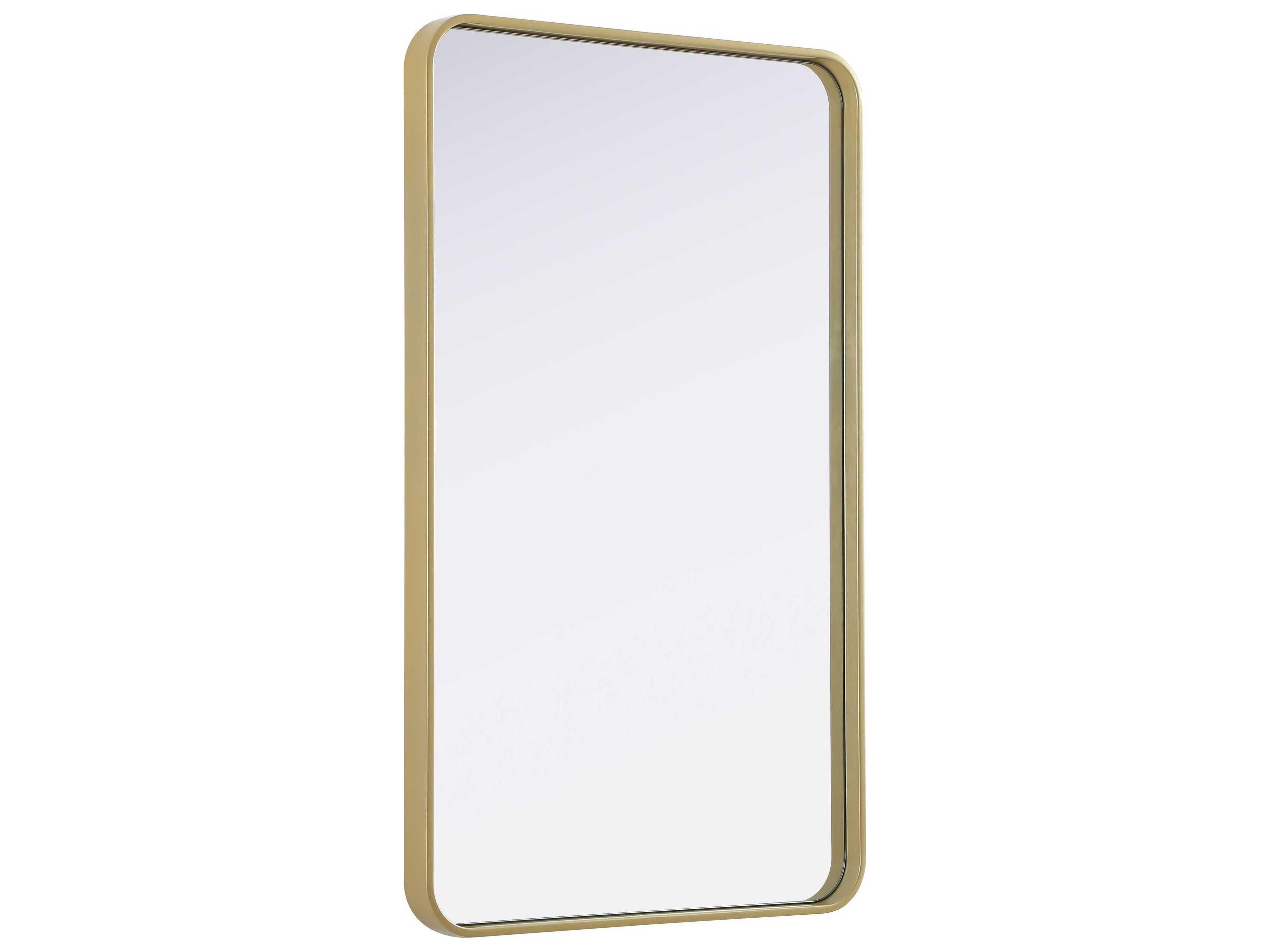 Elegant Lighting Remy Brass Rectangular Wall Mirror