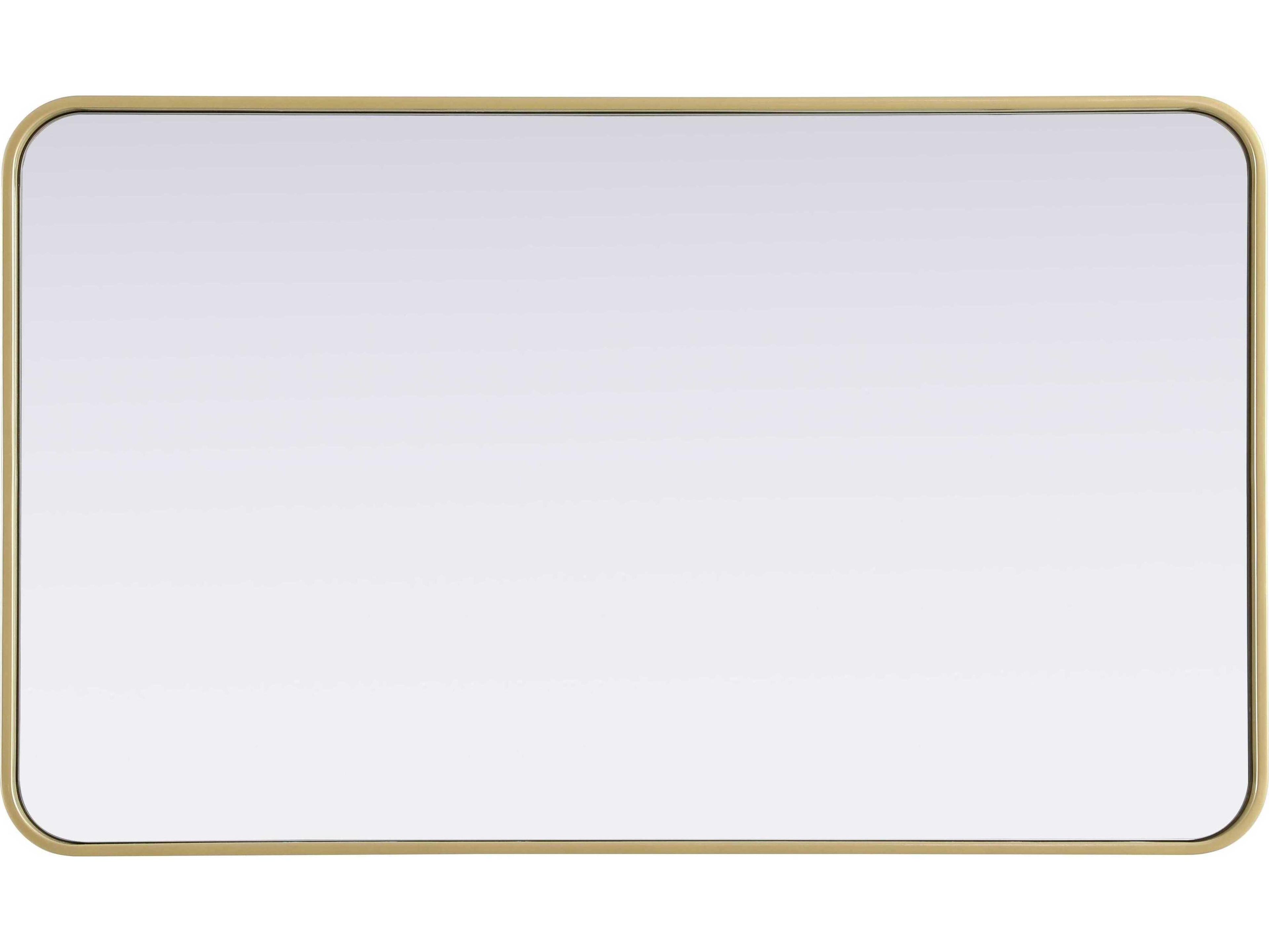 Elegant Lighting Remy Brass Rectangular Wall Mirror