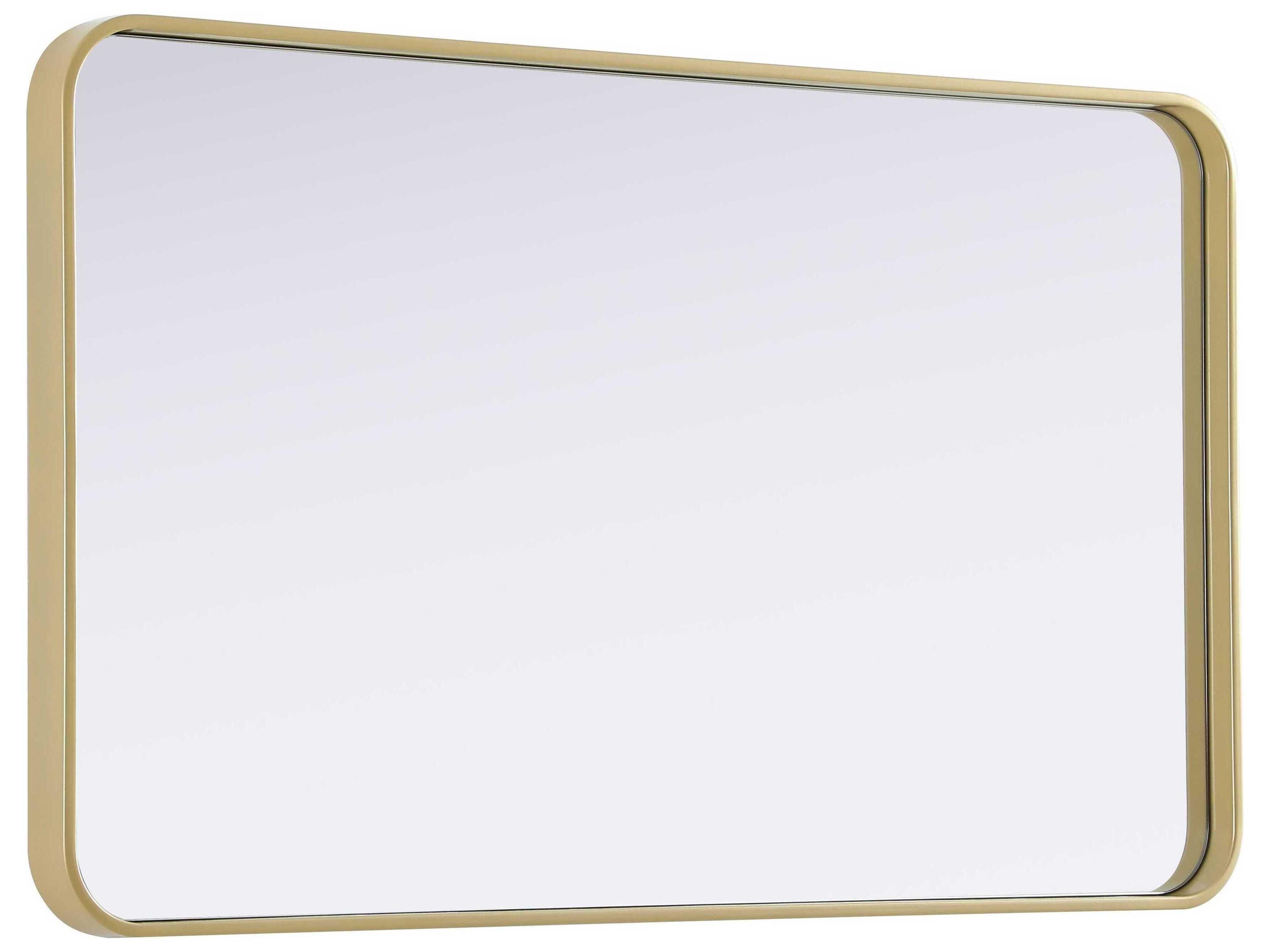 Elegant Lighting Remy Brass Rectangular Wall Mirror