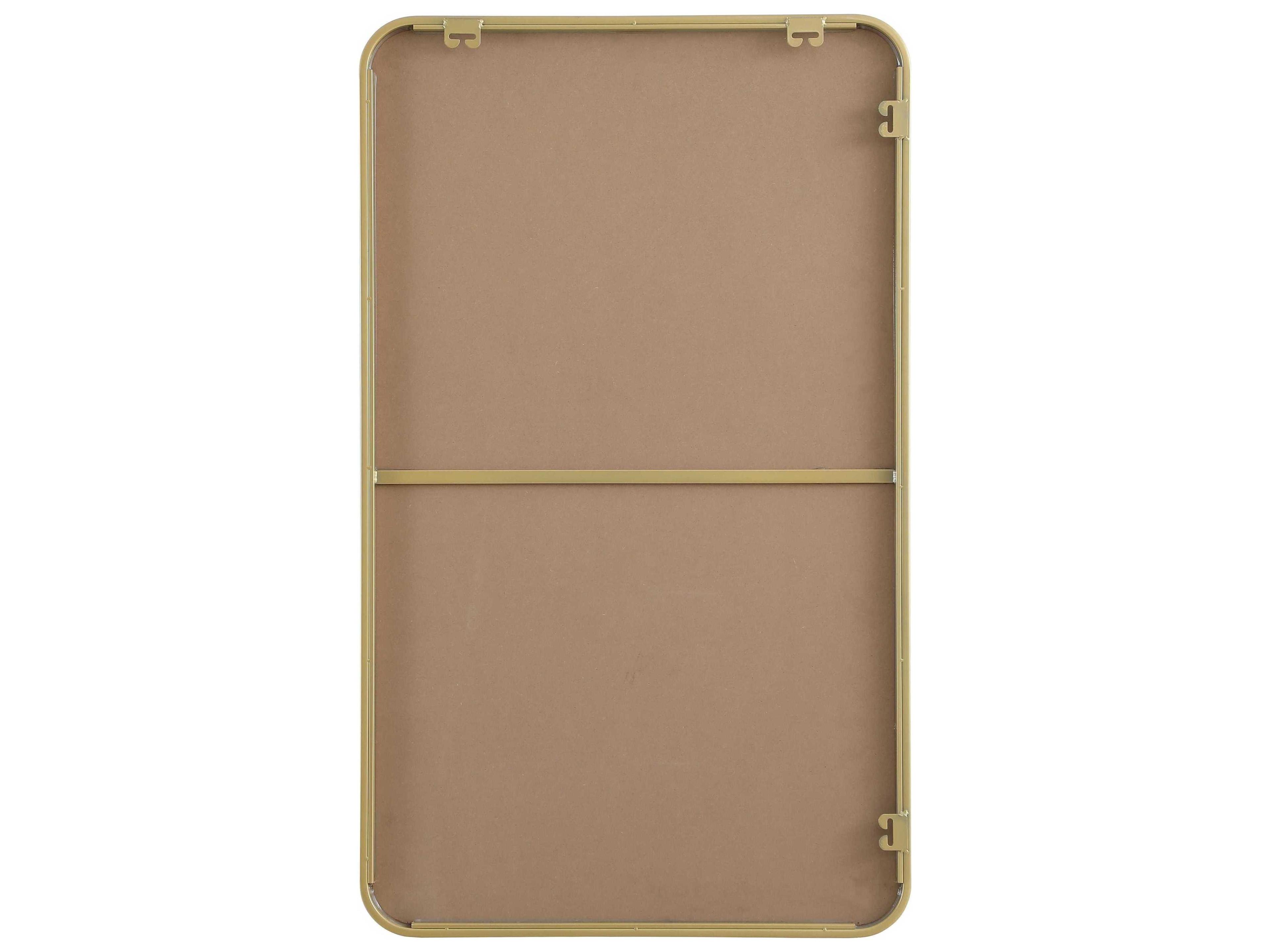 Elegant Lighting Remy Brass Rectangular Wall Mirror