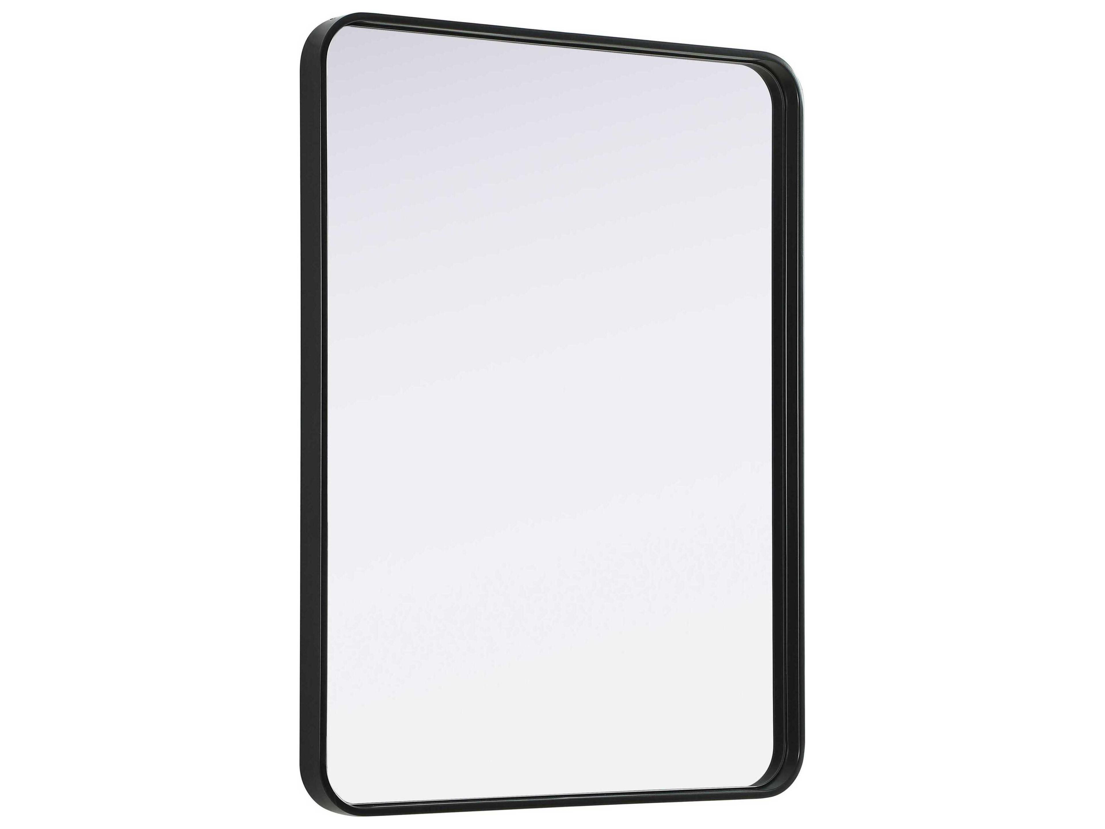 Elegant Lighting Remy Black Rectangular Wall Mirror