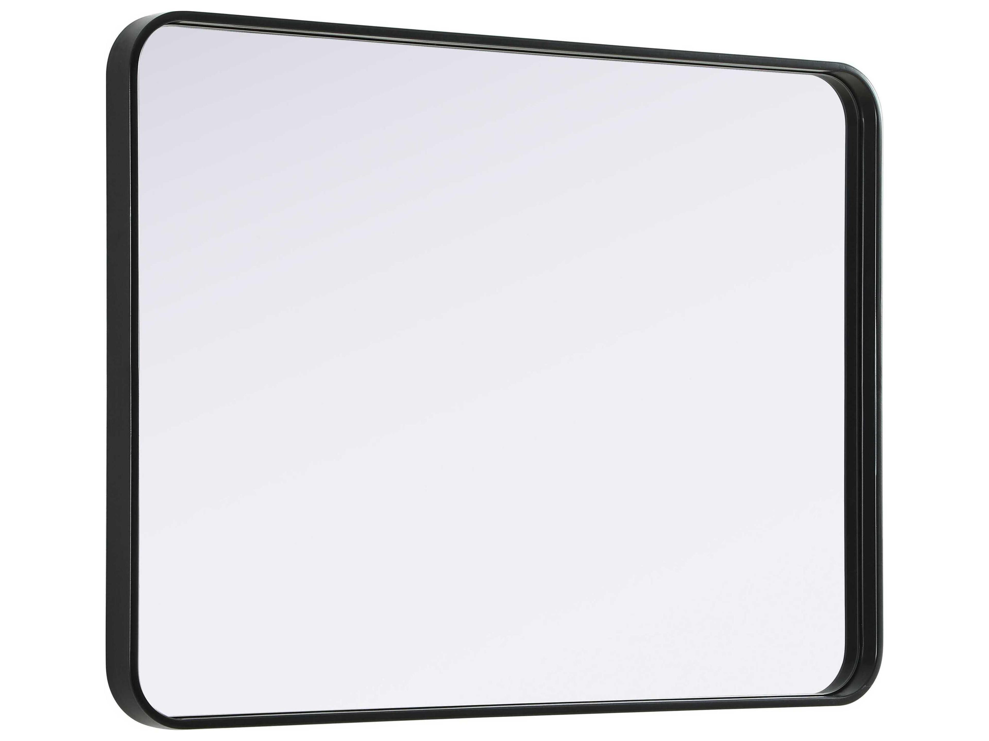 Elegant Lighting Remy Black Rectangular Wall Mirror