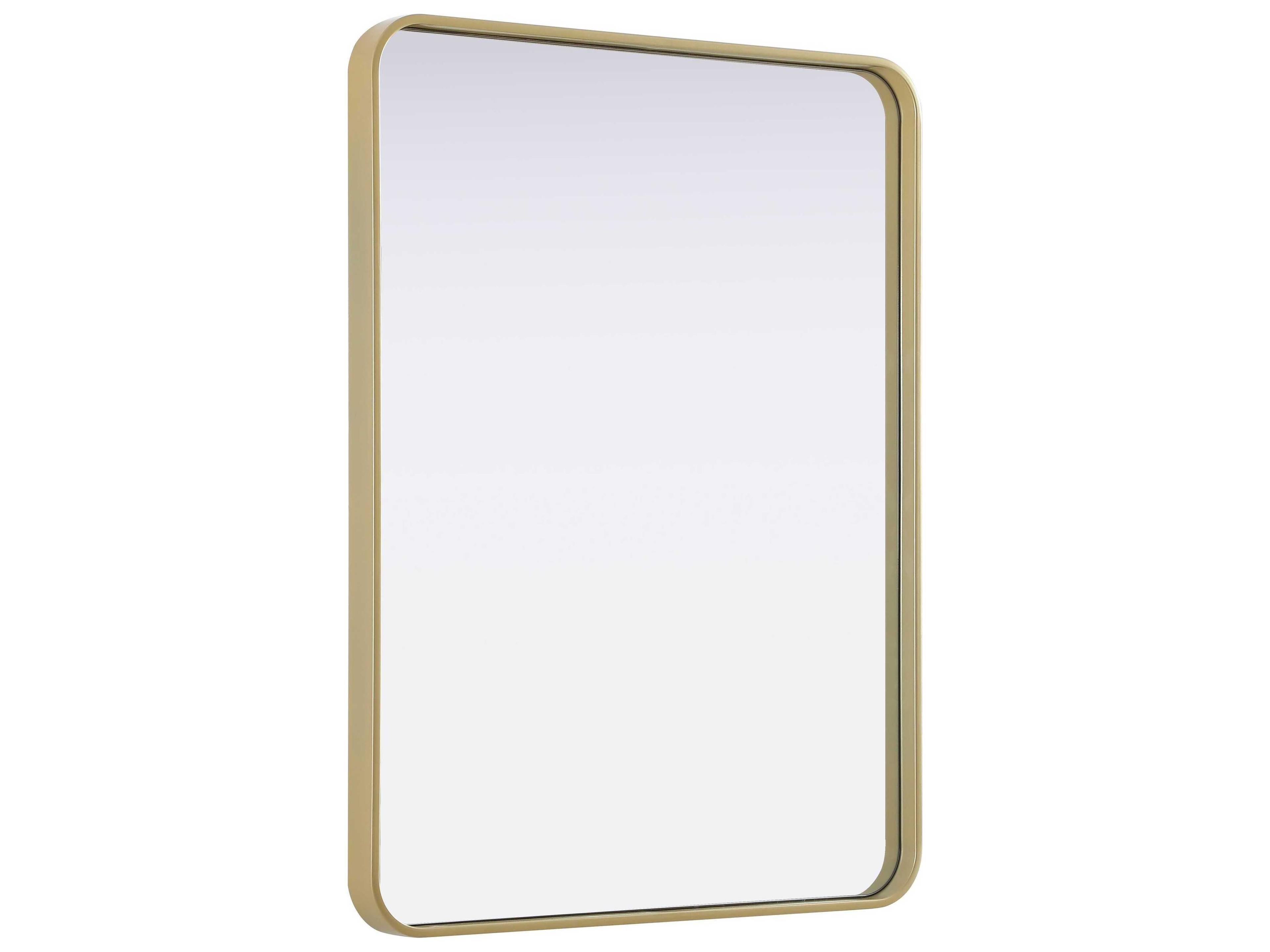 Elegant Lighting Remy Brass Rectangular Wall Mirror