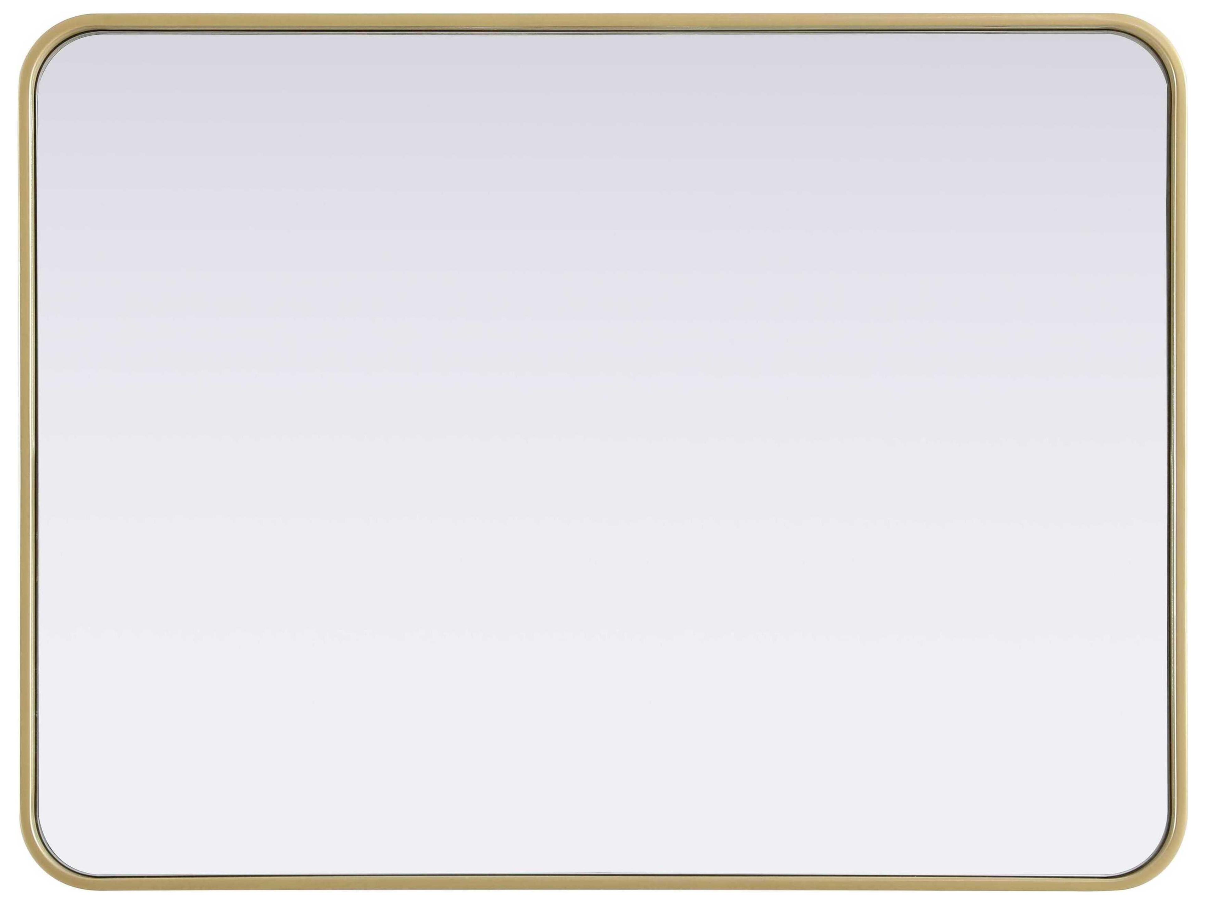 Elegant Lighting Remy Brass Rectangular Wall Mirror