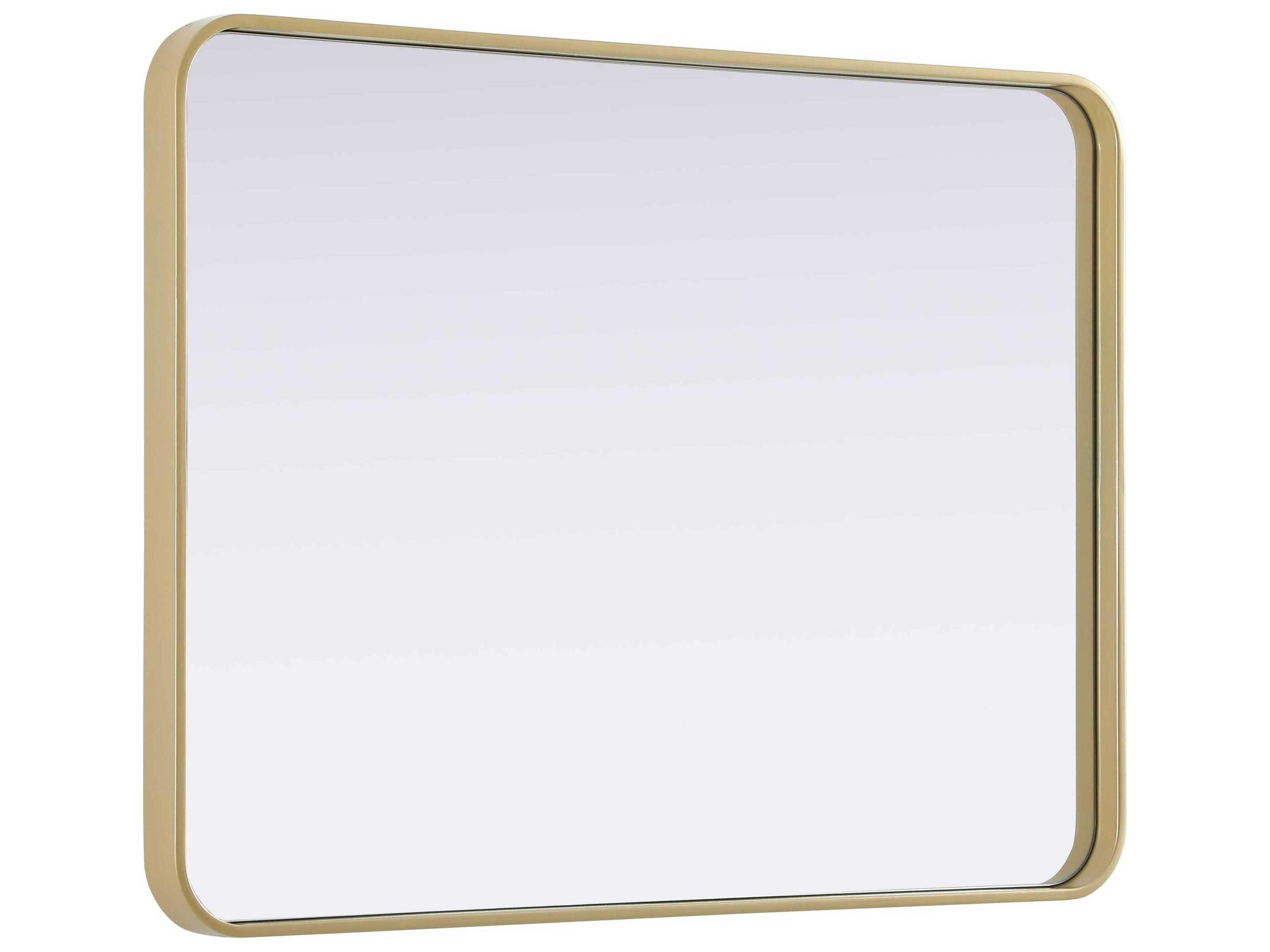 Elegant Lighting Remy Brass Rectangular Wall Mirror