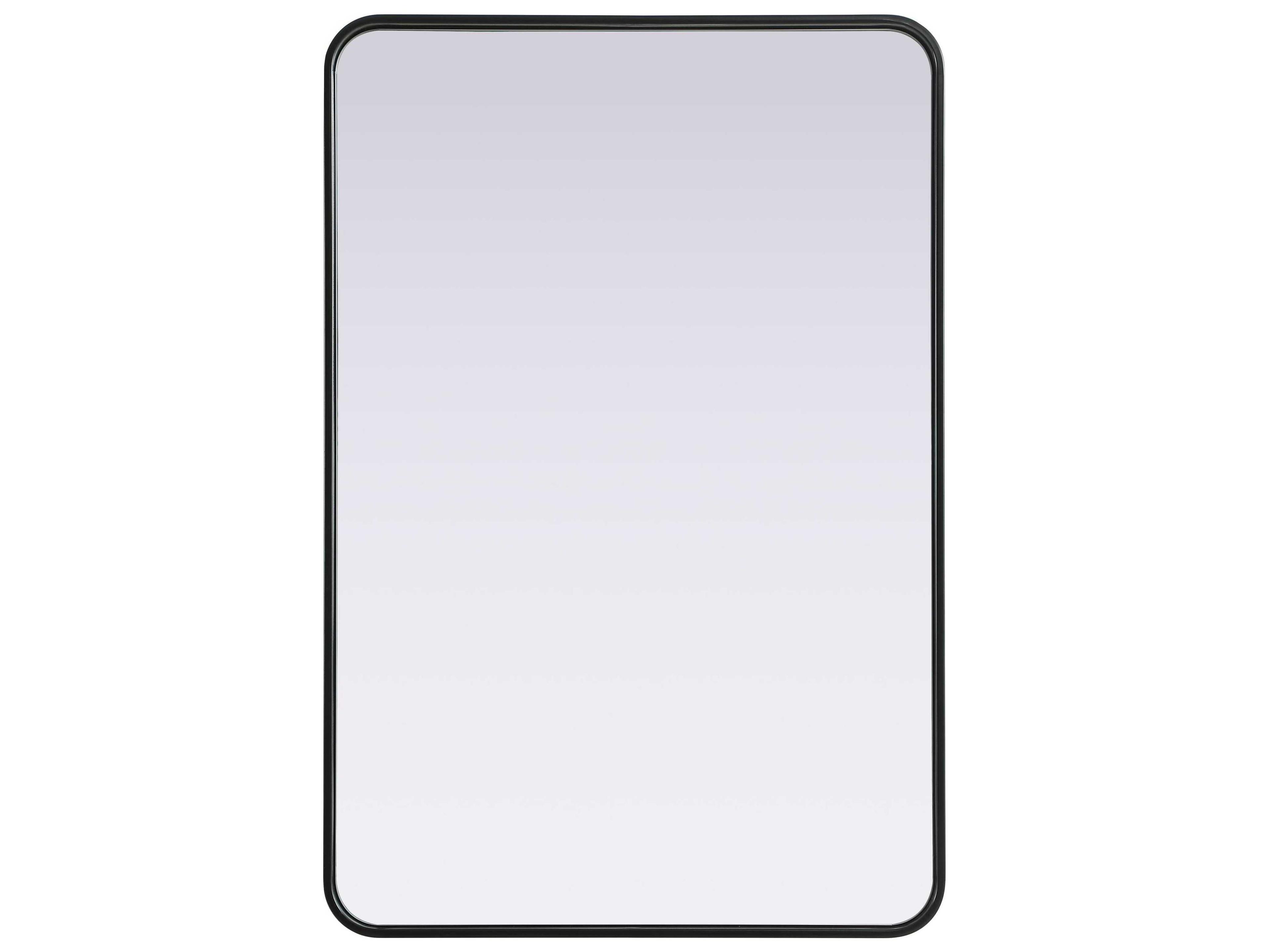 Elegant Lighting Remy Black Rectangular Wall Mirror