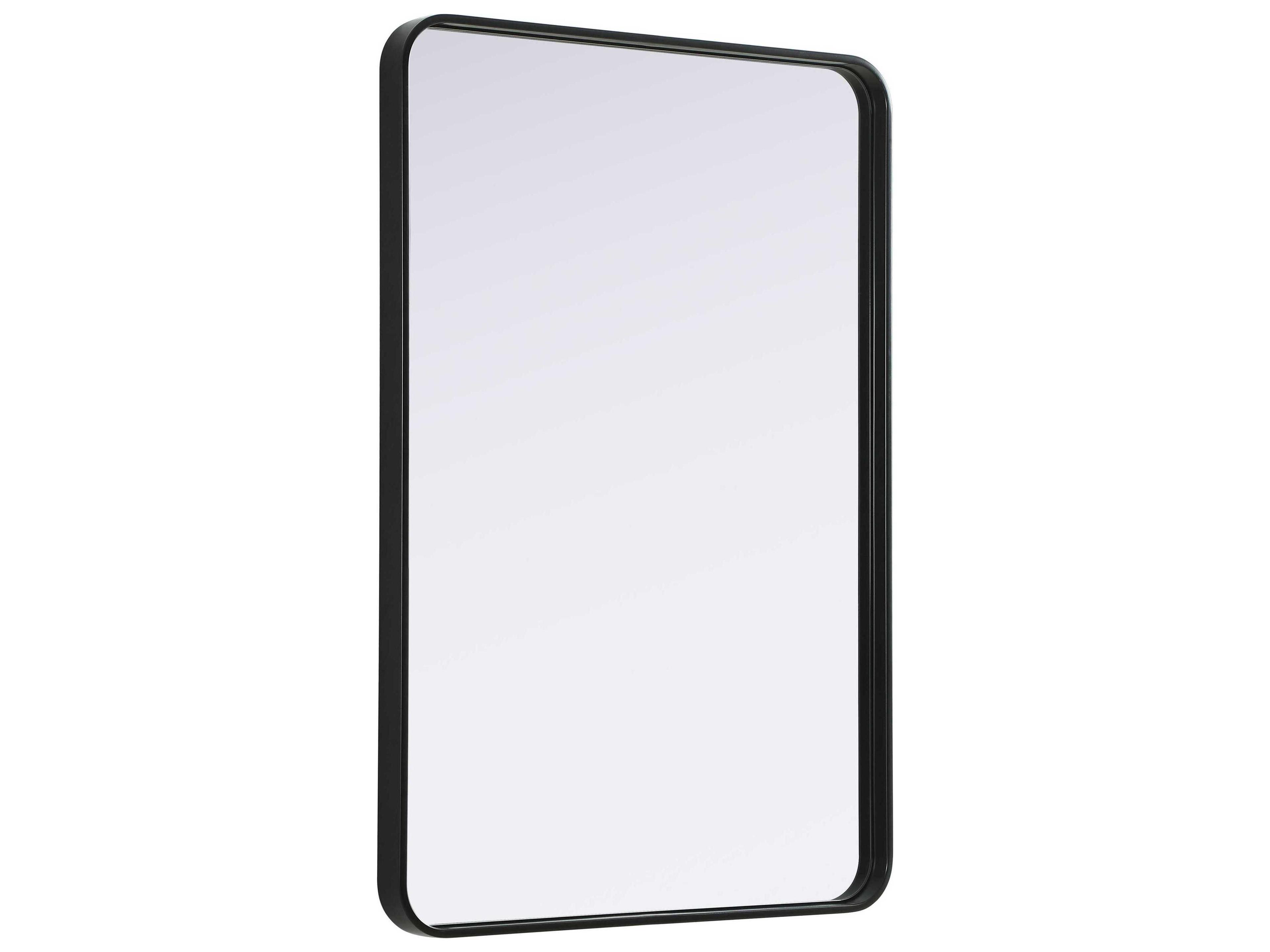 Elegant Lighting Remy Black Rectangular Wall Mirror