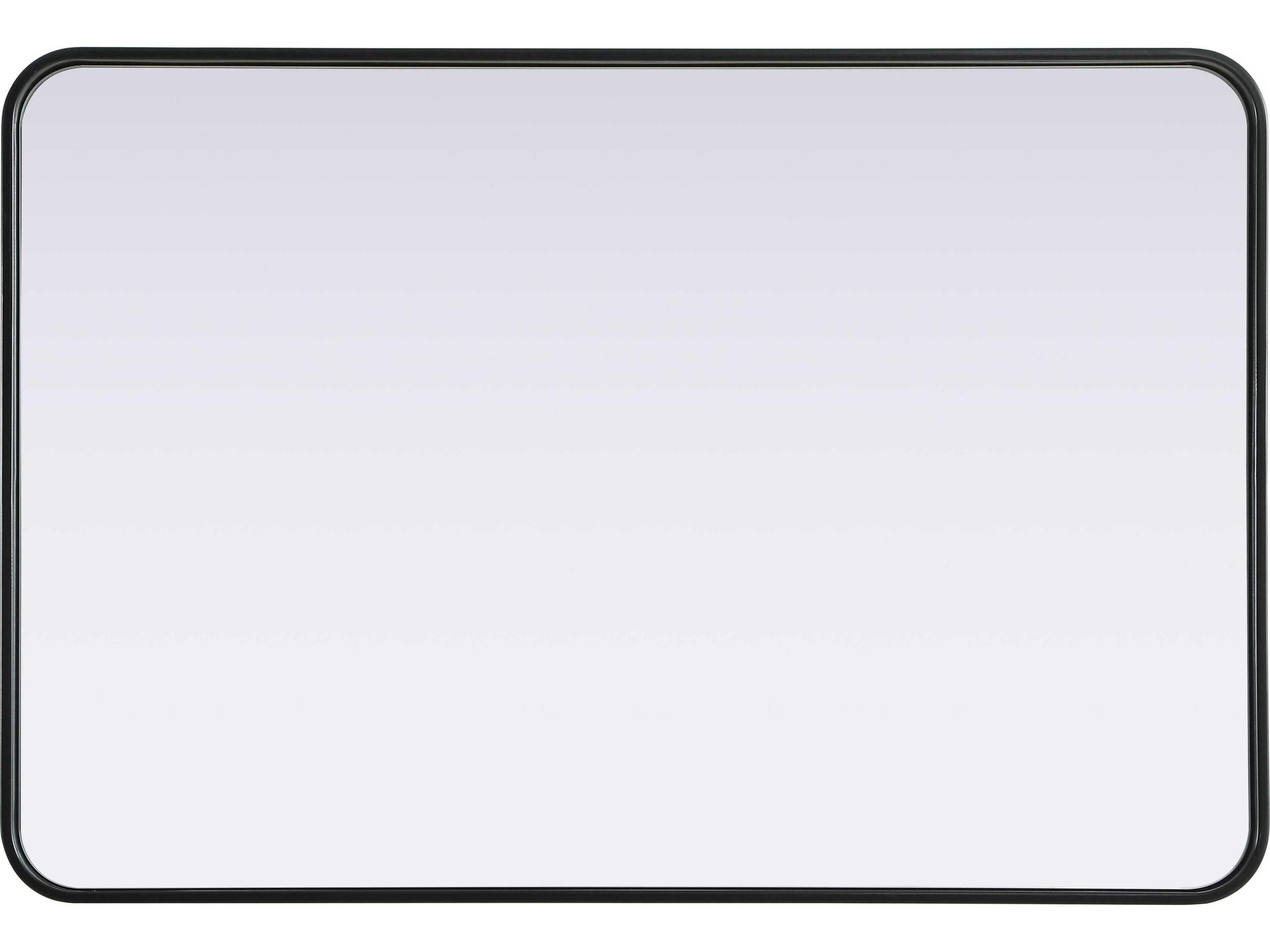 Elegant Lighting Remy Black Rectangular Wall Mirror