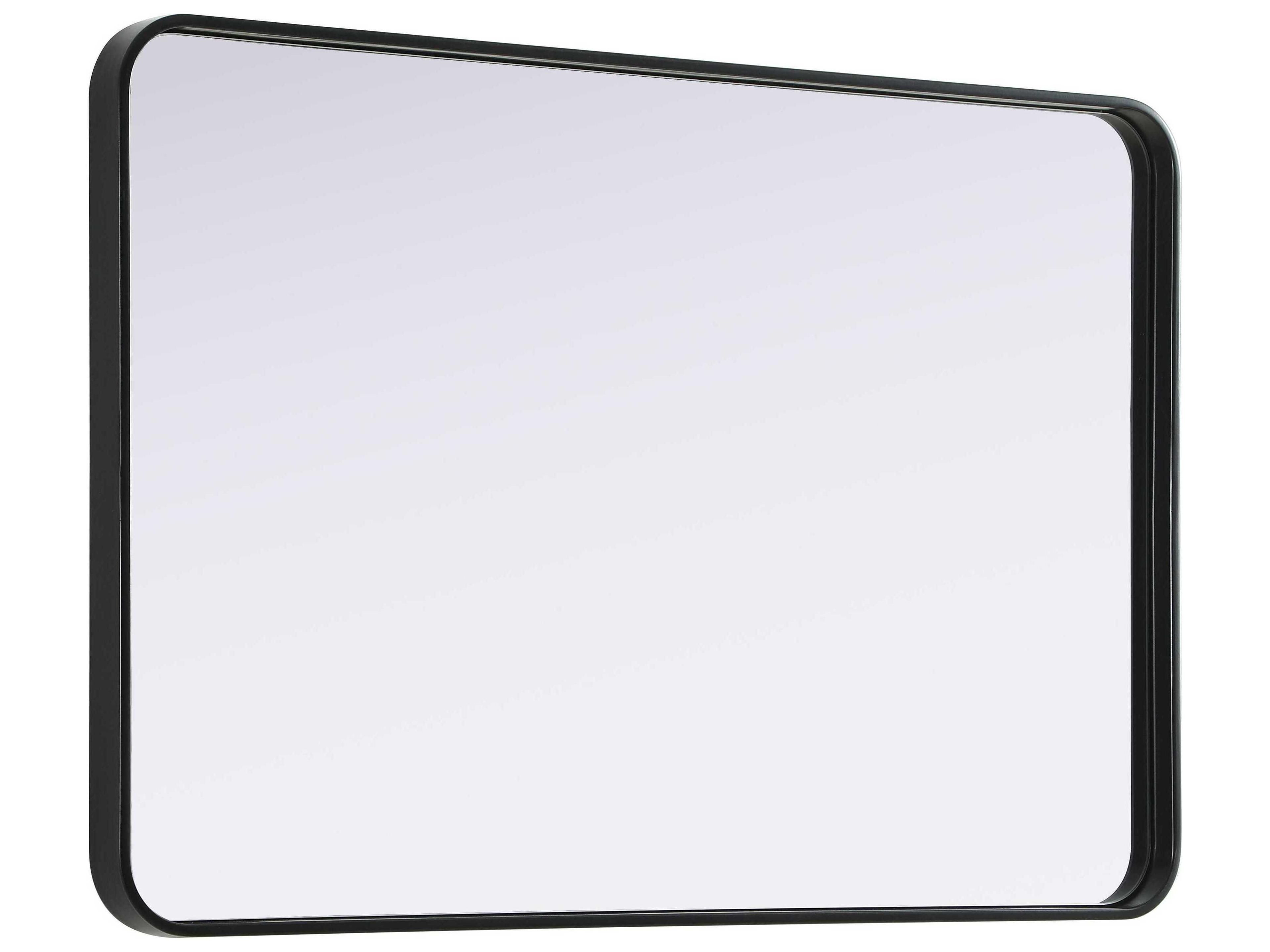 Elegant Lighting Remy Black Rectangular Wall Mirror