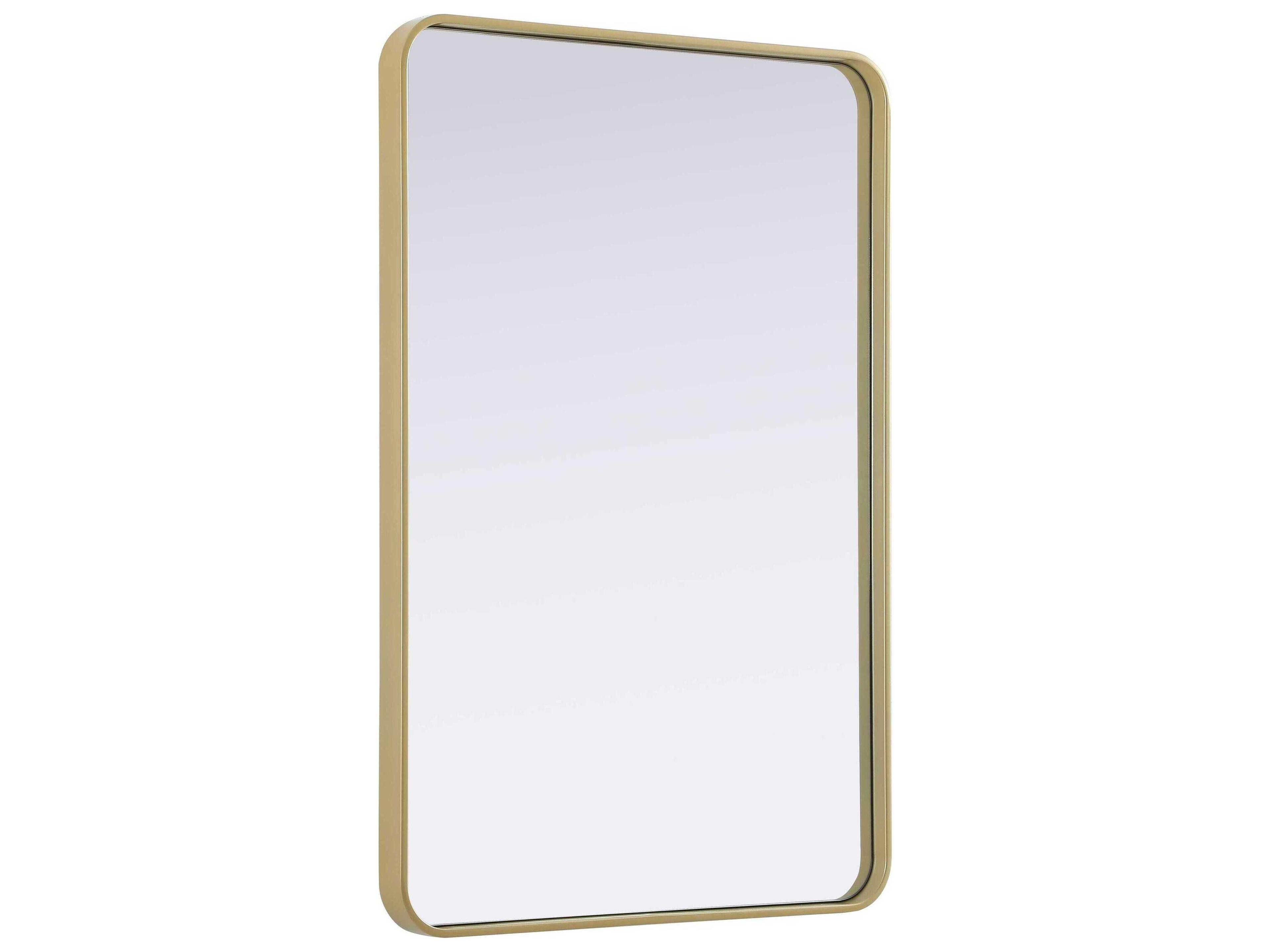 Elegant Lighting Remy Brass Rectangular Wall Mirror