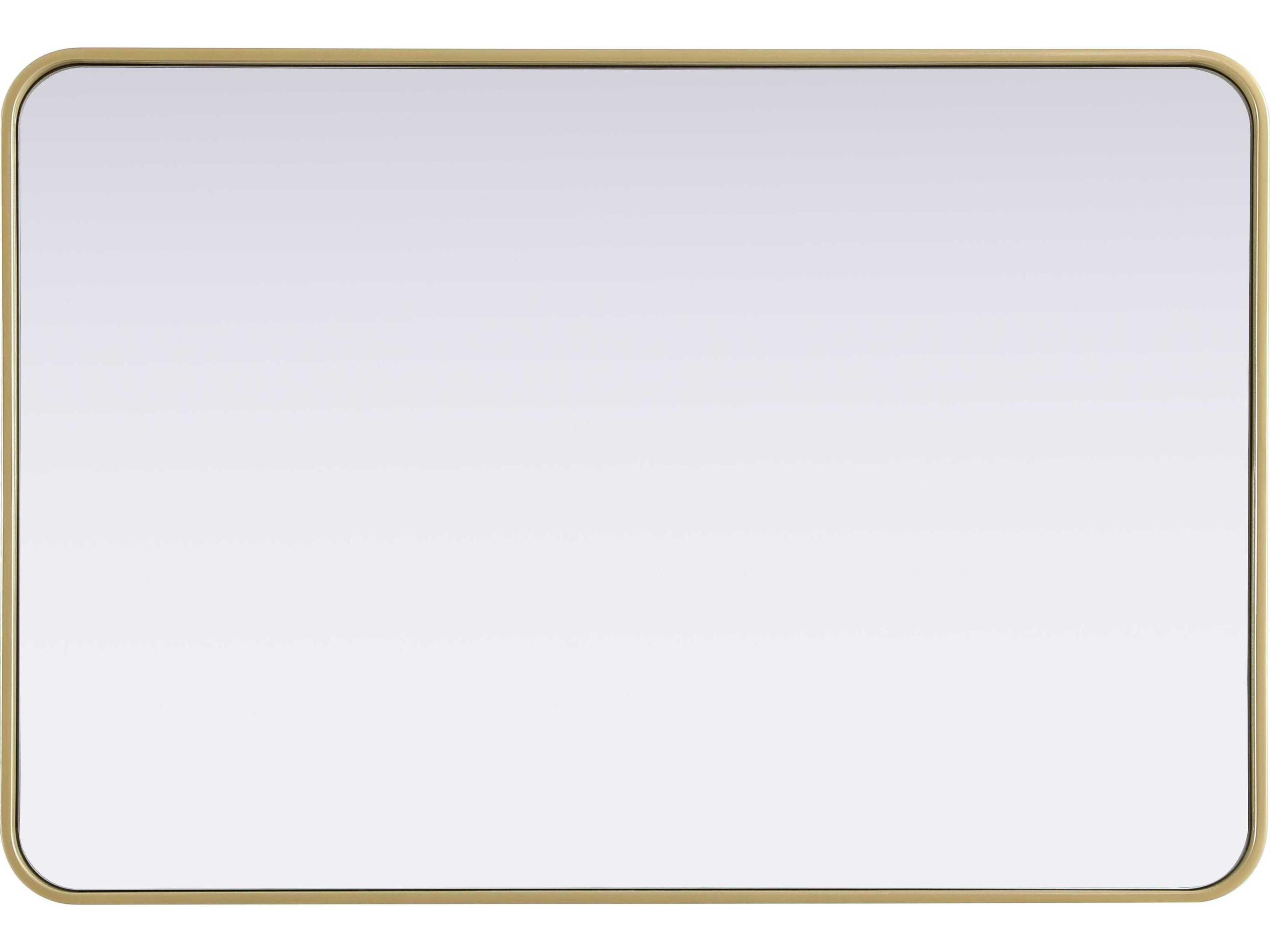 Elegant Lighting Remy Brass Rectangular Wall Mirror