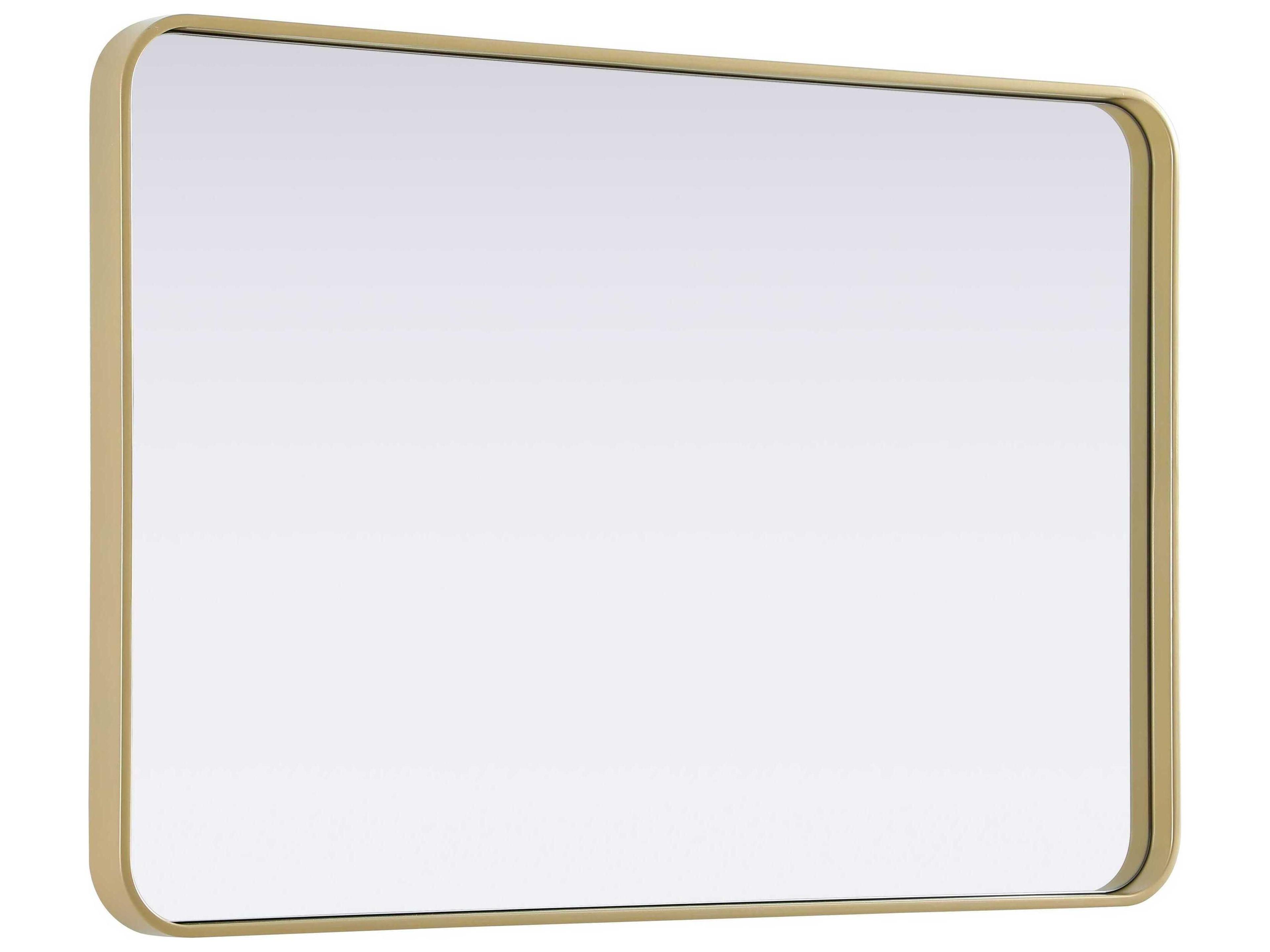 Elegant Lighting Remy Brass Rectangular Wall Mirror